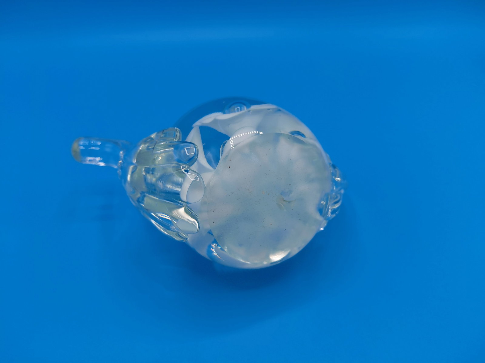 Unique Art Glass Paperweight in shape of Tea Pot - 4