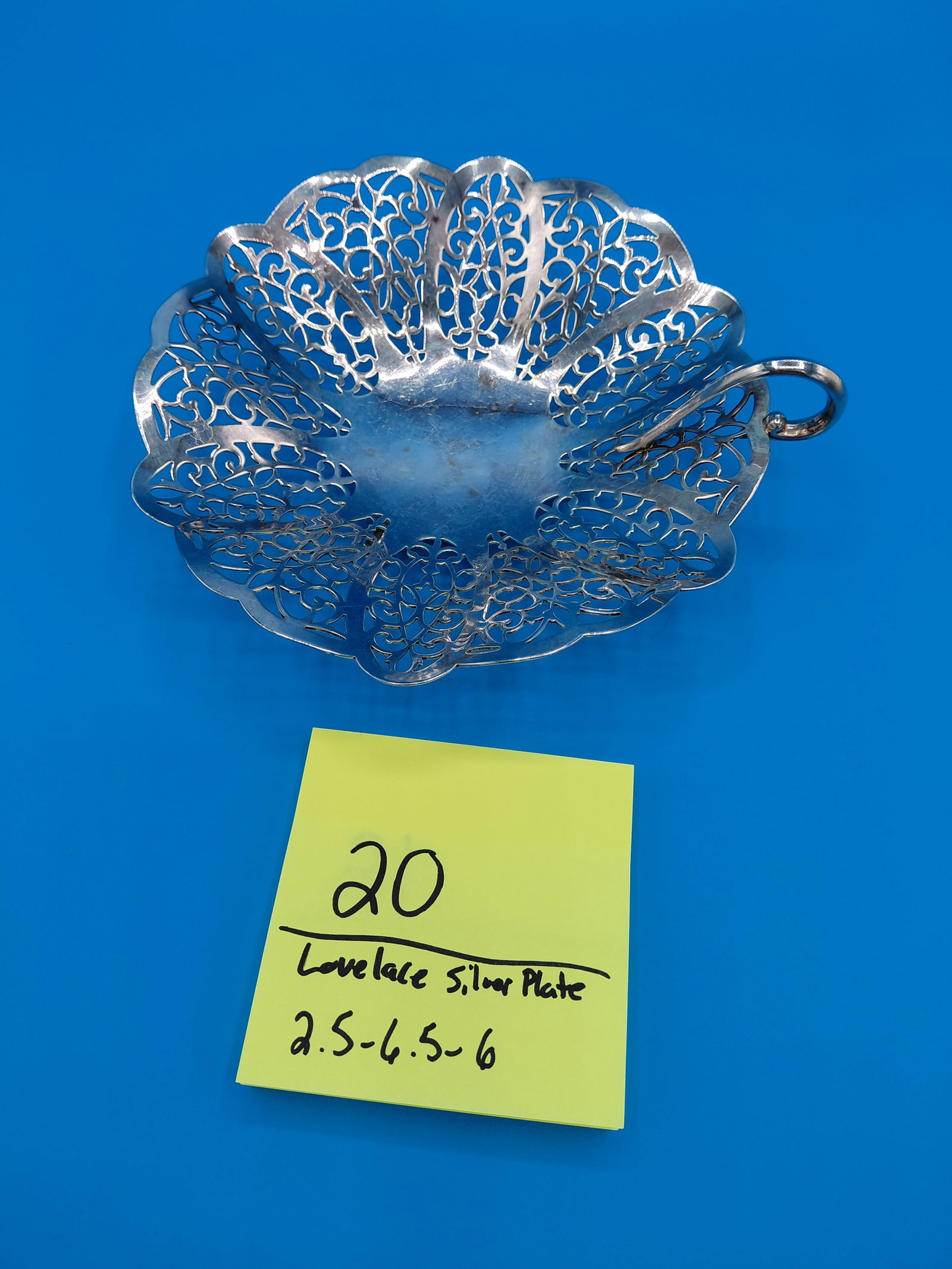 Intricate Lovelace Silver Plated Candy Dish - 2