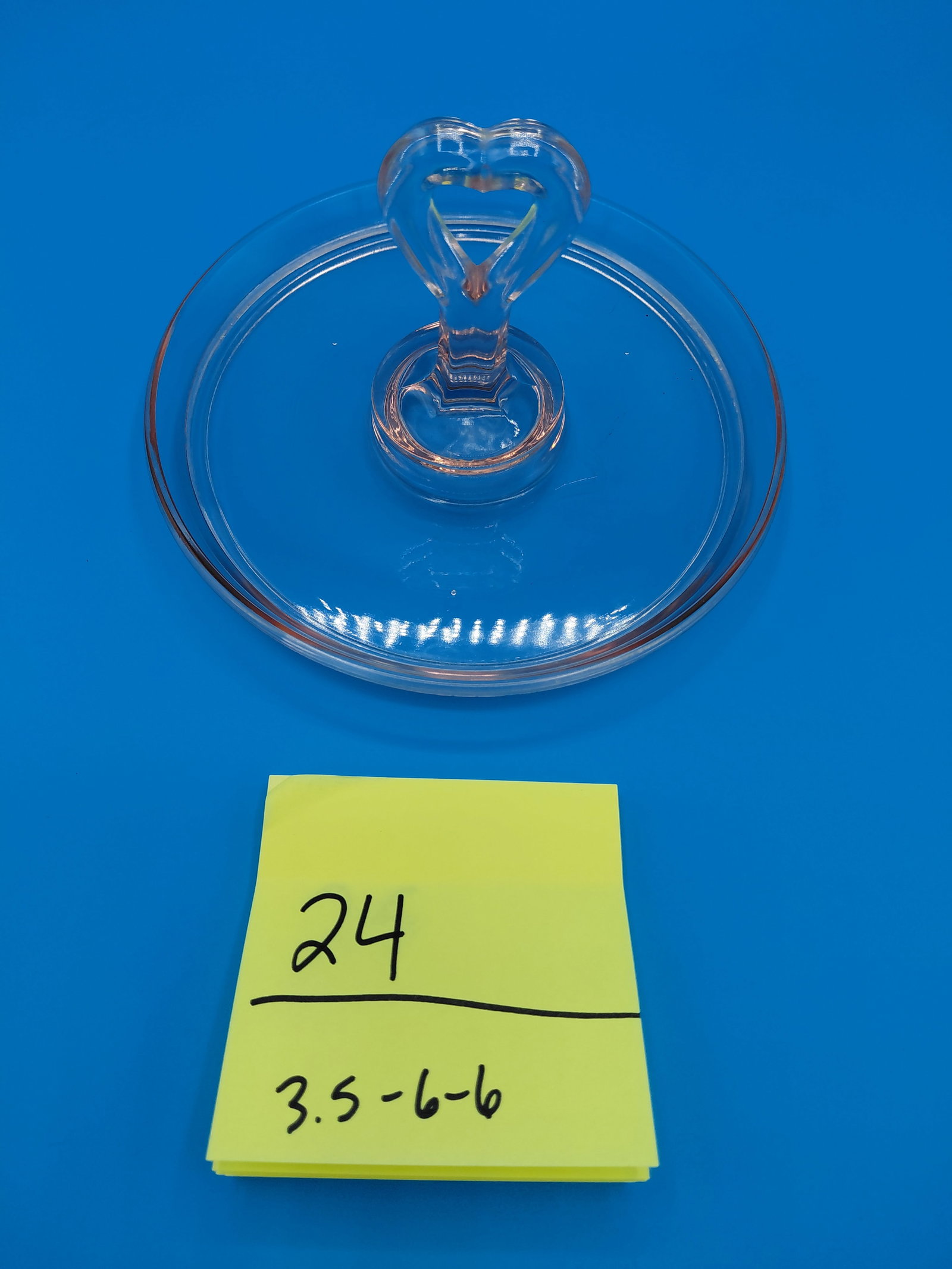 Beautiful Pink Depression Glass Serving Piece - 2