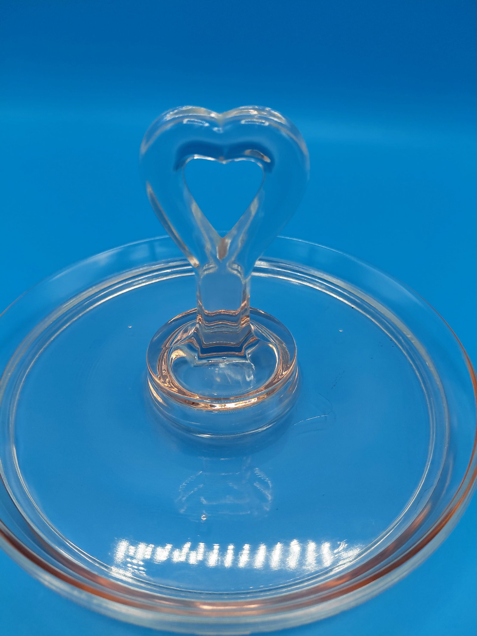 Beautiful Pink Depression Glass Serving Piece - 3