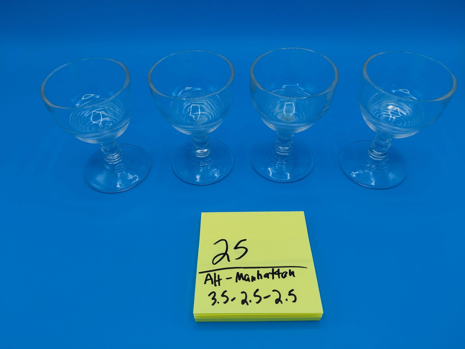 Vintage Set of Anchor Hocking Manhattan Cordials - 2