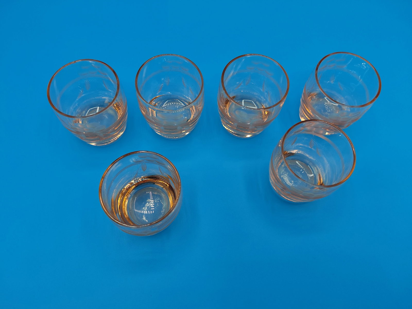 Vintage 1930s Pink Depression Shot Glasses - 4
