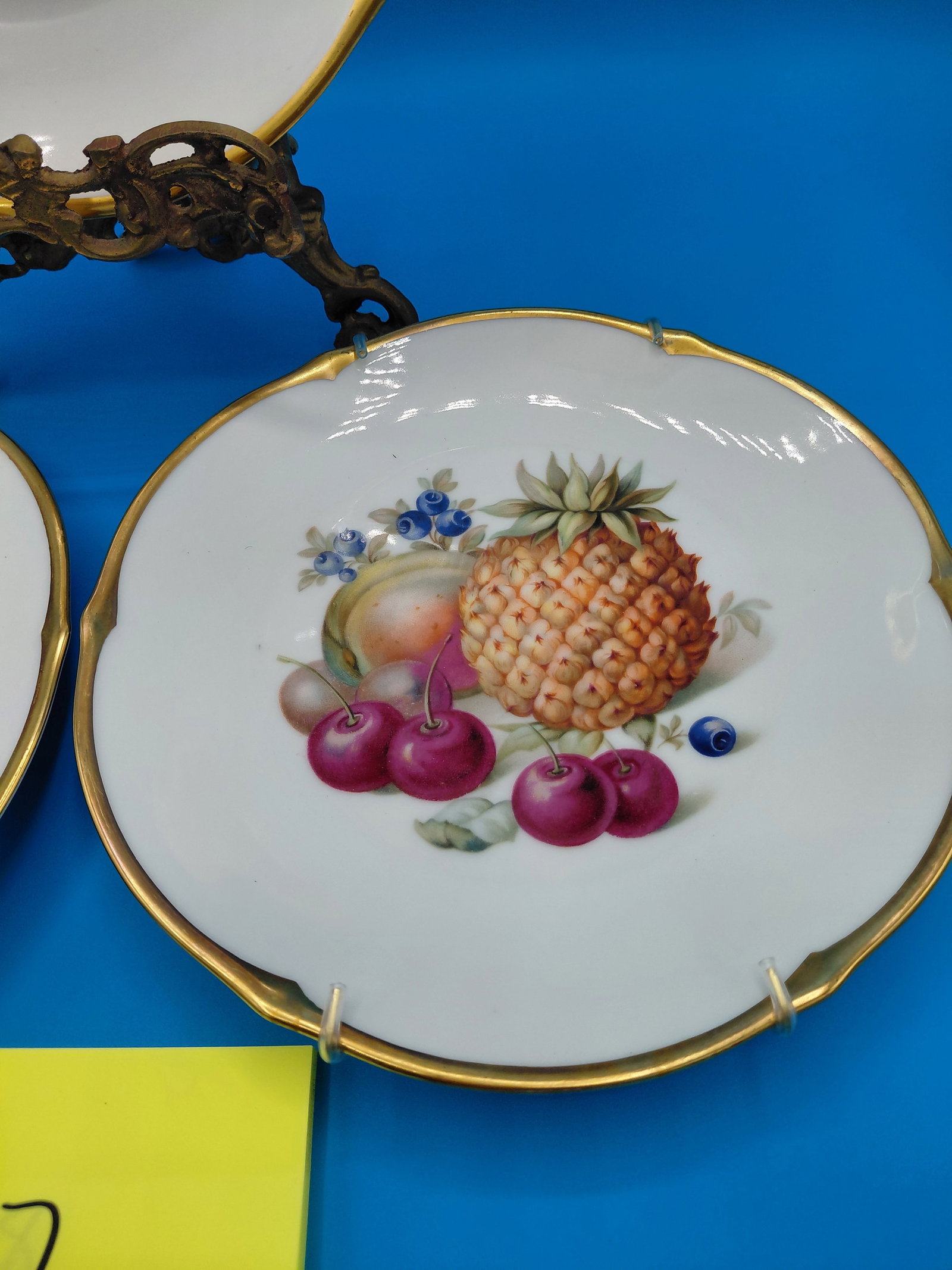 Set of 3 Bavaria Schumann Porcelain Plates / Hangers included, stand is not - 5
