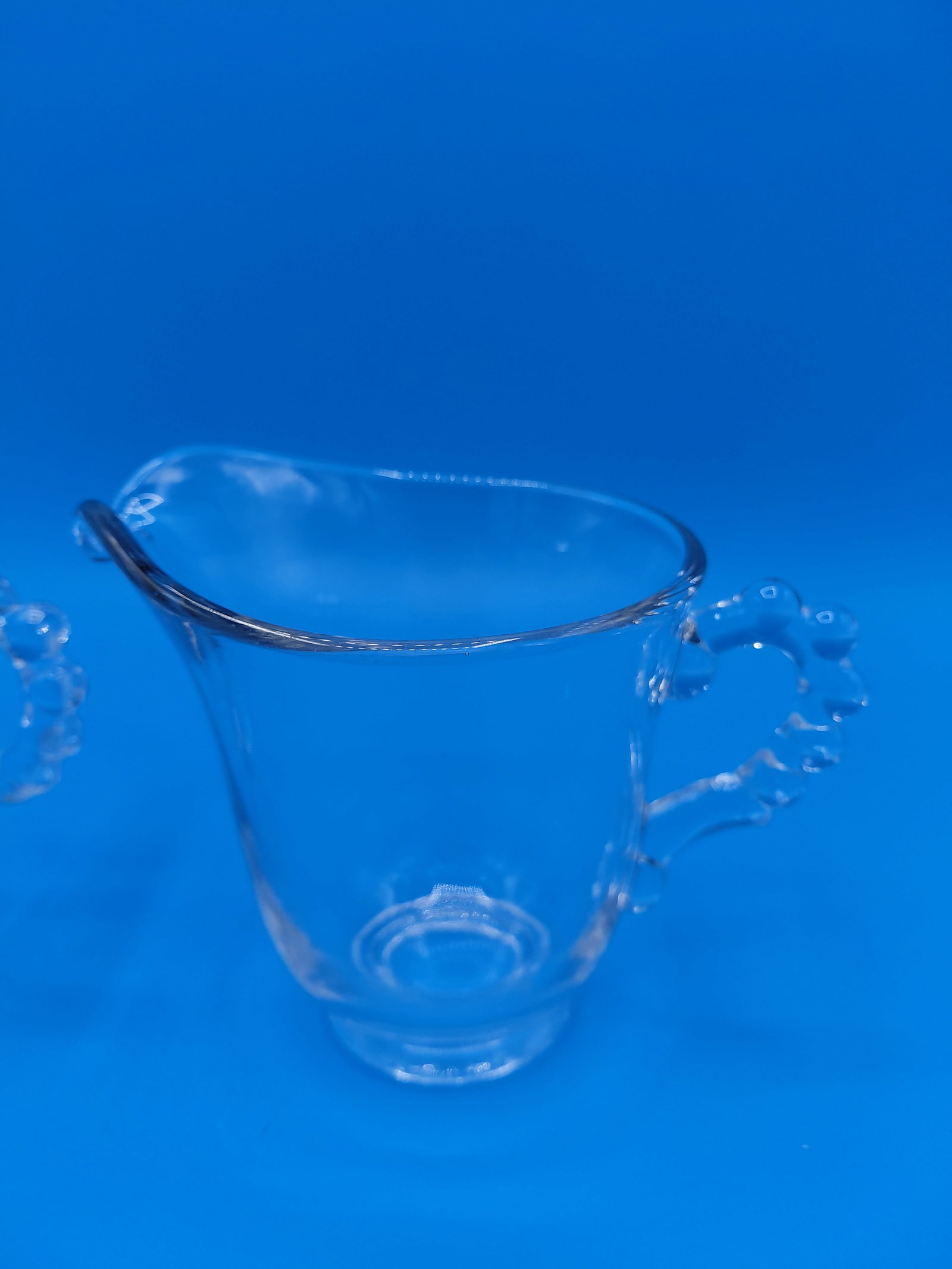 Vintage Candlewick Glass Cream & Sugar Set - 4