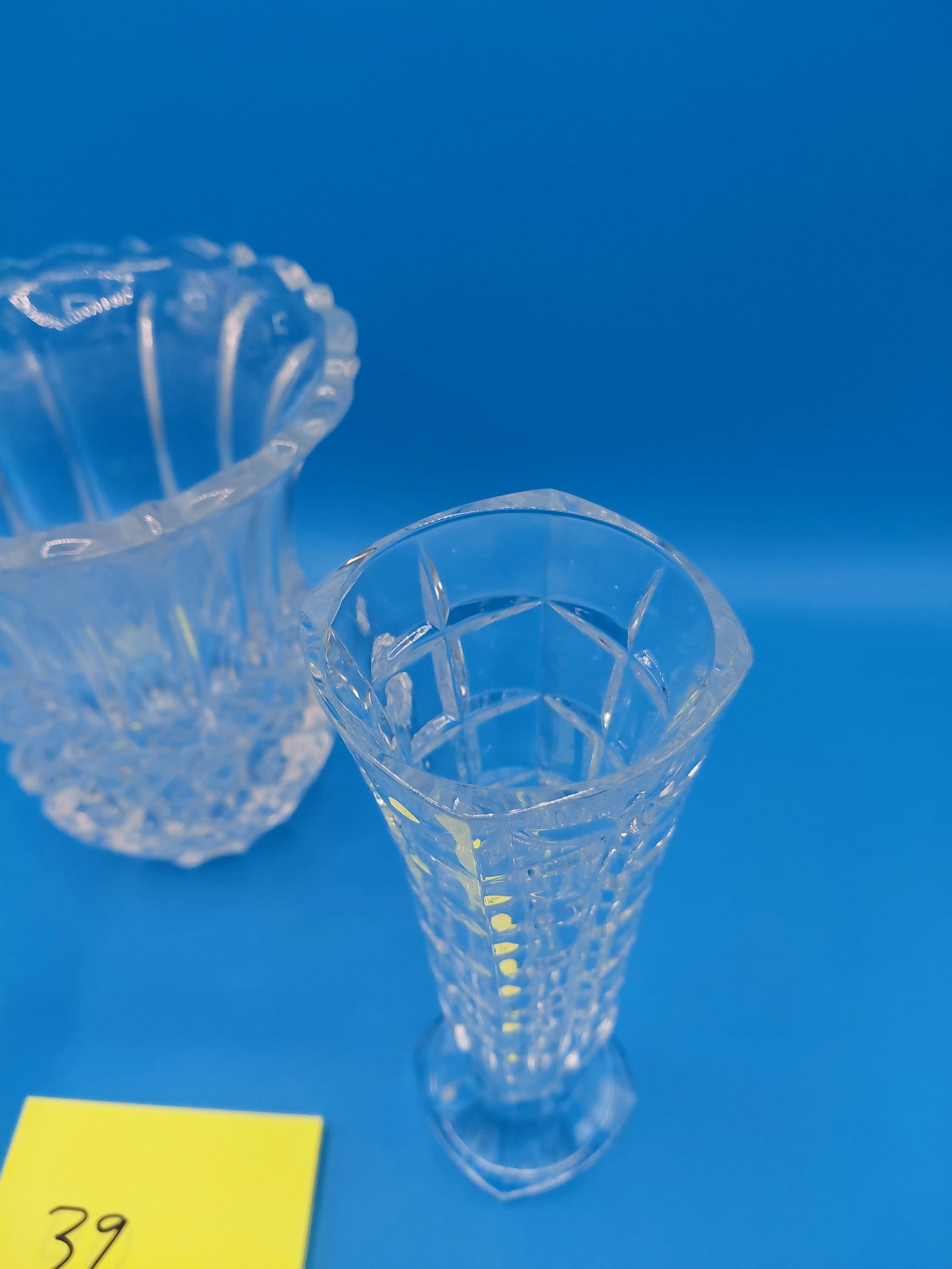 Lot of 3 Crystal Vases - 4
