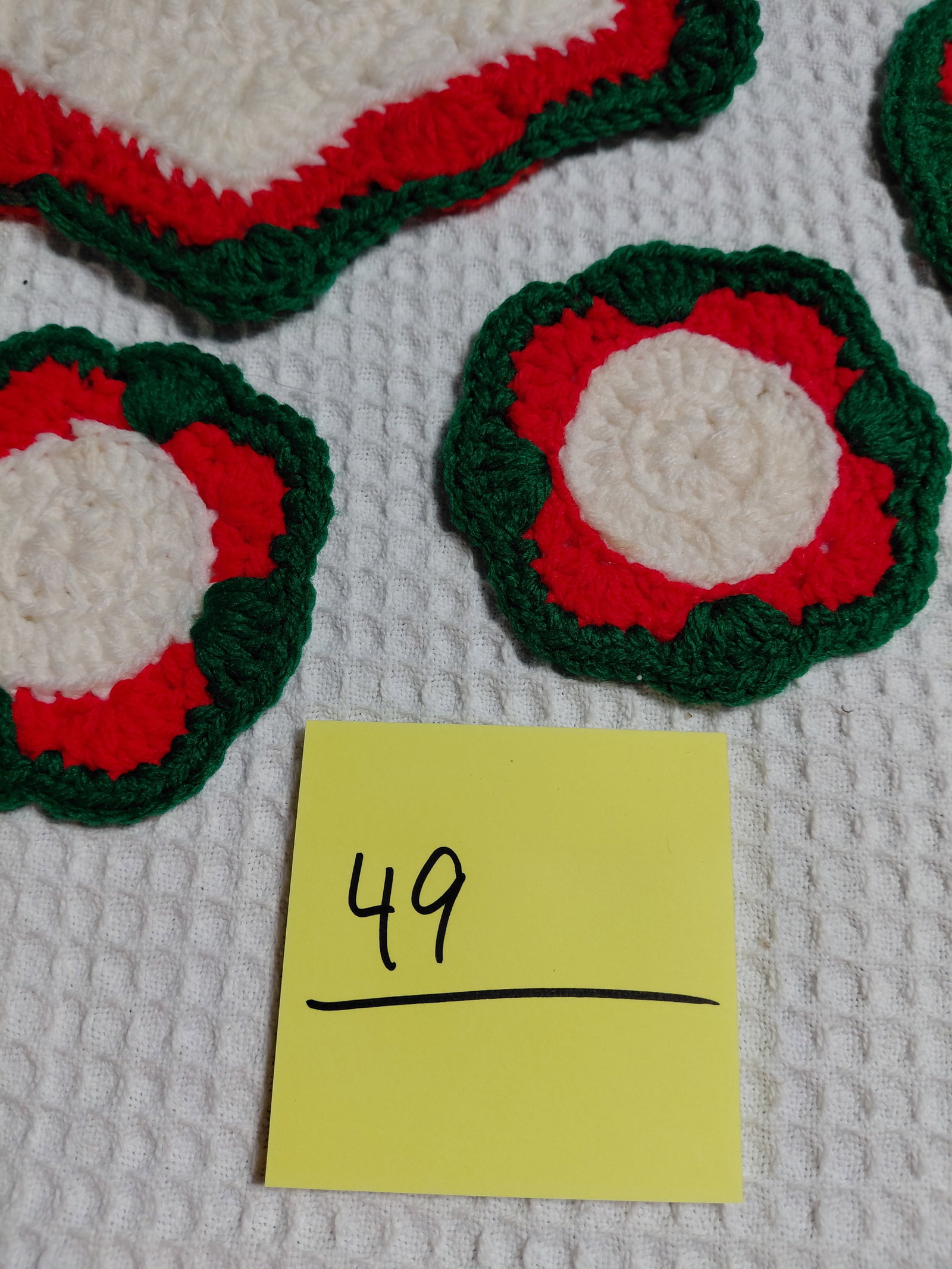Large Vintage Lot of Christmas Crochet Pieces - 2