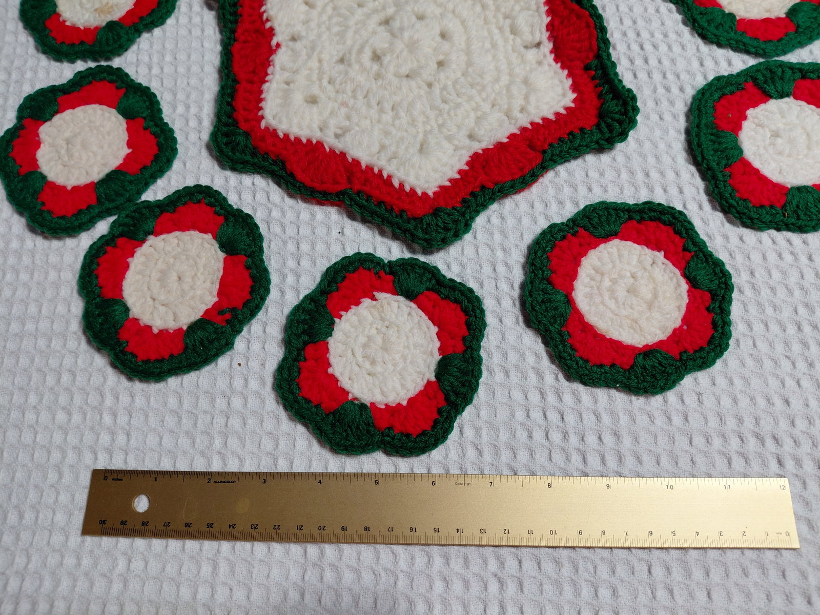 Large Vintage Lot of Christmas Crochet Pieces - 3