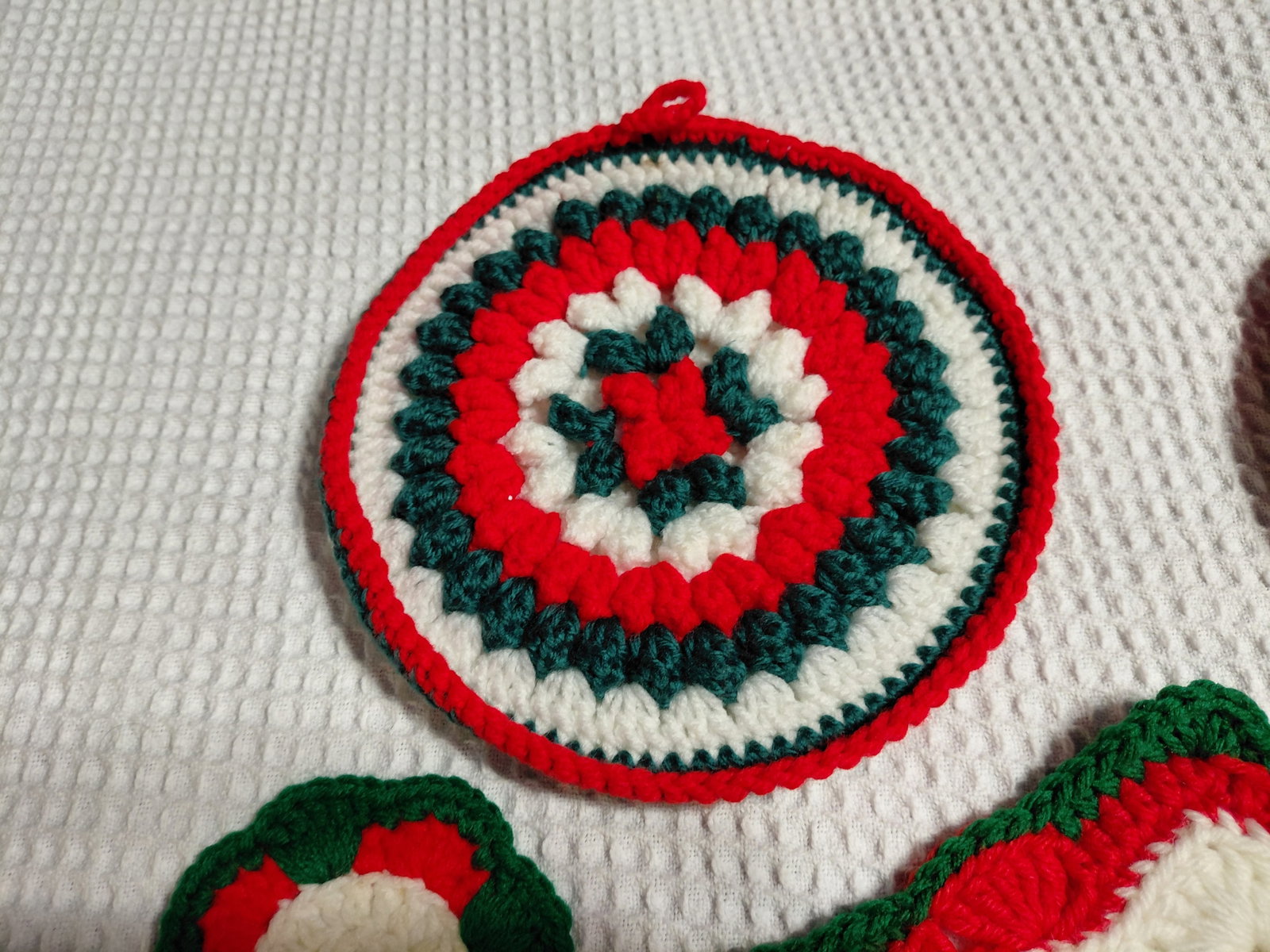 Large Vintage Lot of Christmas Crochet Pieces - 6