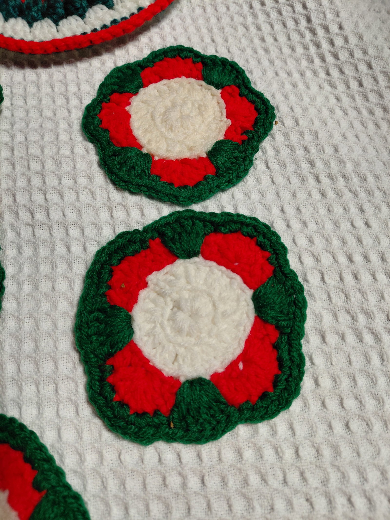 Large Vintage Lot of Christmas Crochet Pieces - 7