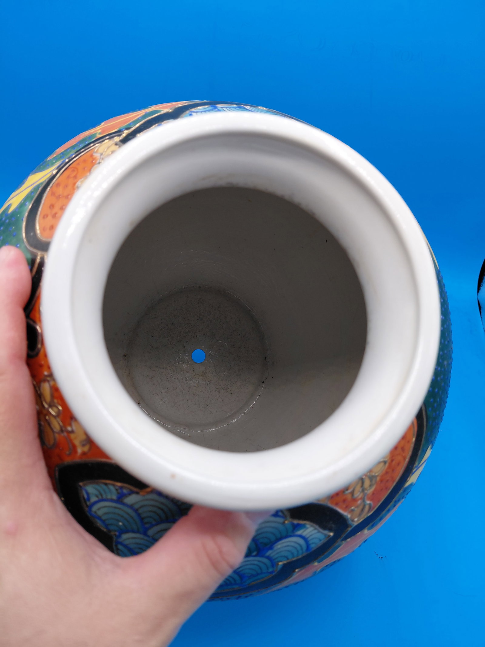 Large Ornate Japanese Temple Jar Vase - 6