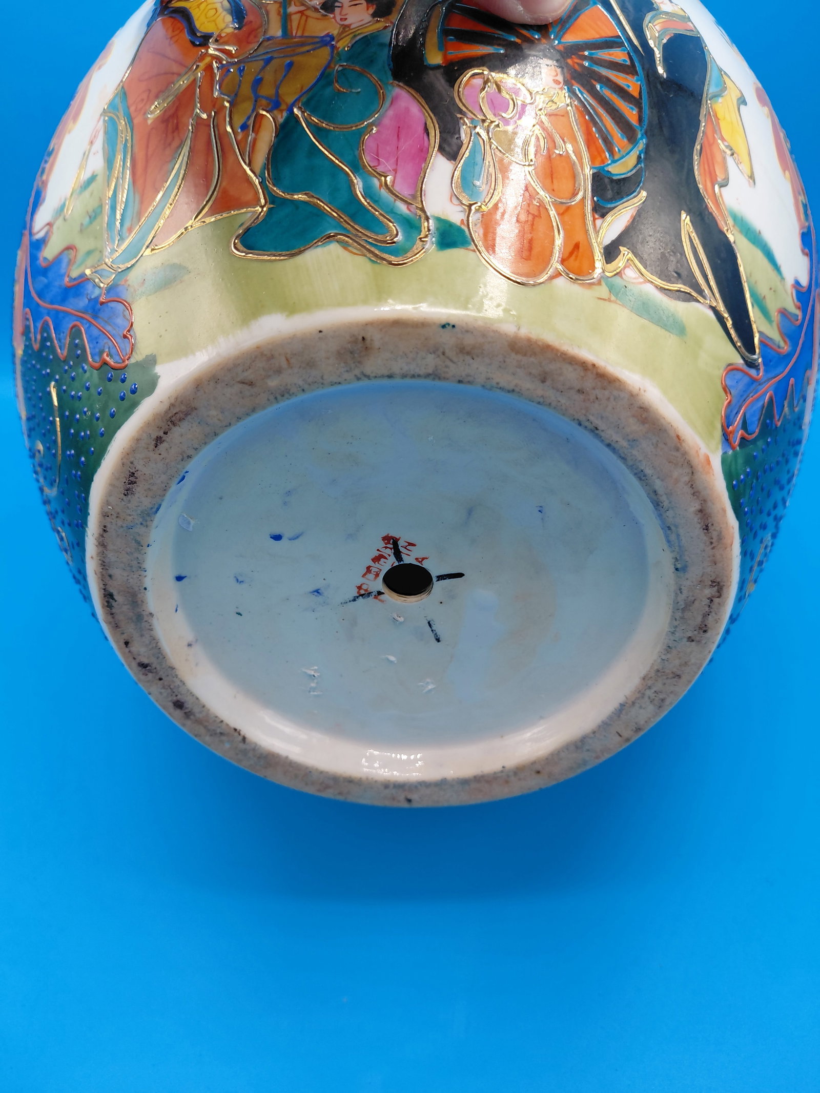 Large Ornate Japanese Temple Jar Vase - 7