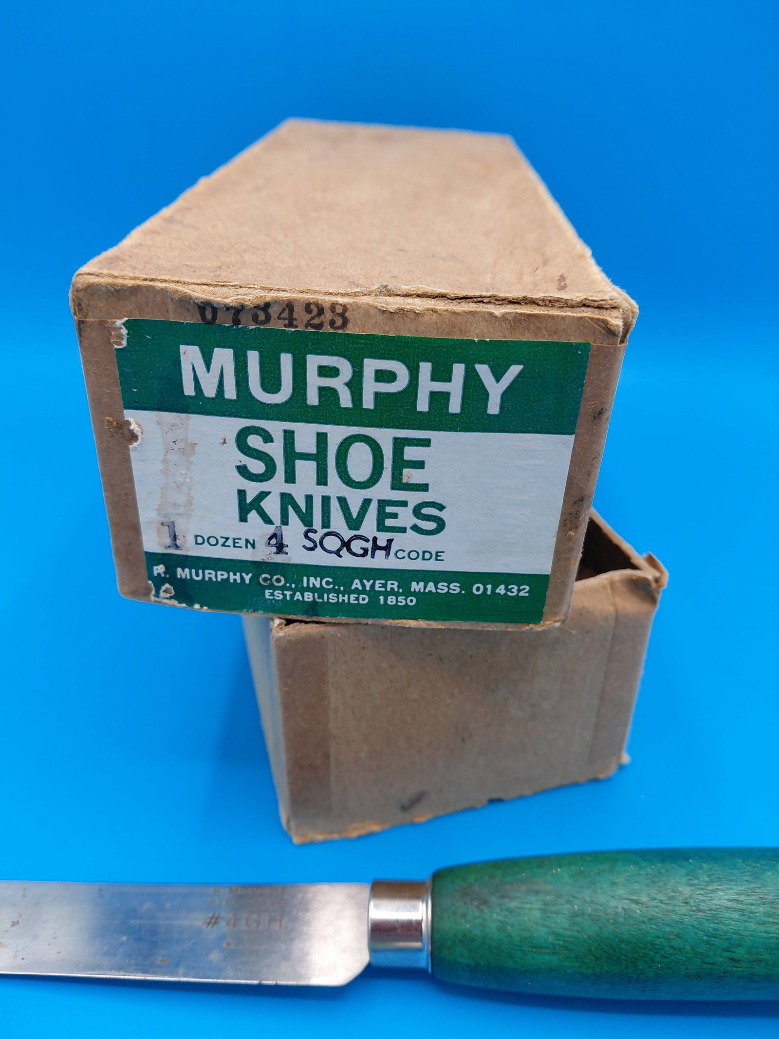 Vintage In Box Pair of Murphy Shoe Knives / wood handles / don?t appear to have ever been used - 5