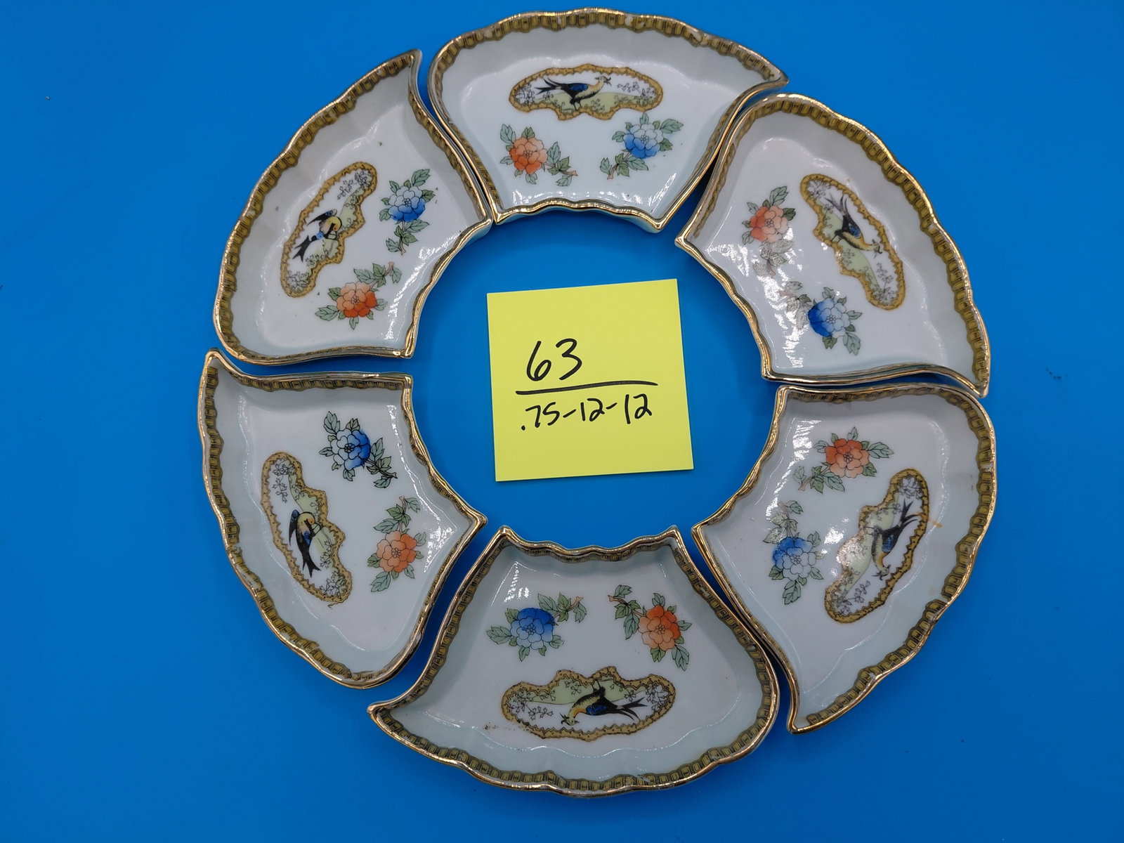 Vintage set of Lazy Susan Porcelain Trays - 3