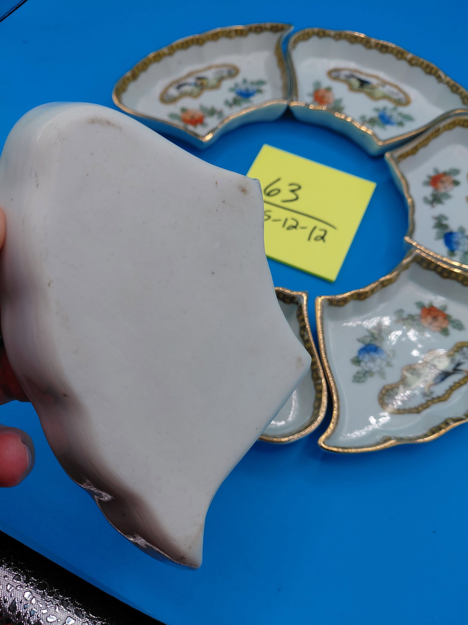 Vintage set of Lazy Susan Porcelain Trays - 5