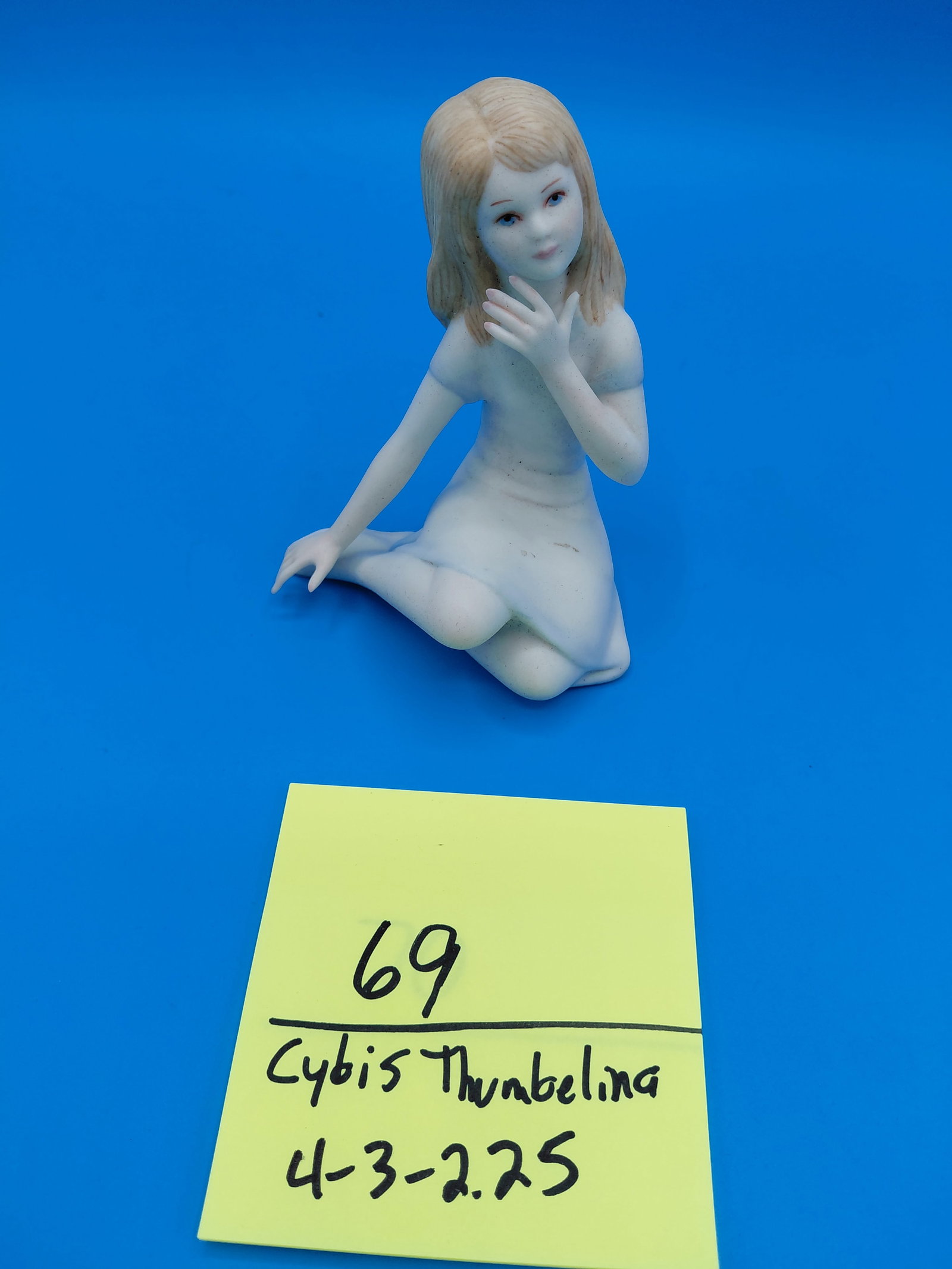 Vintage Porcelain Cybis Thumbelina Figurine / with color - 2