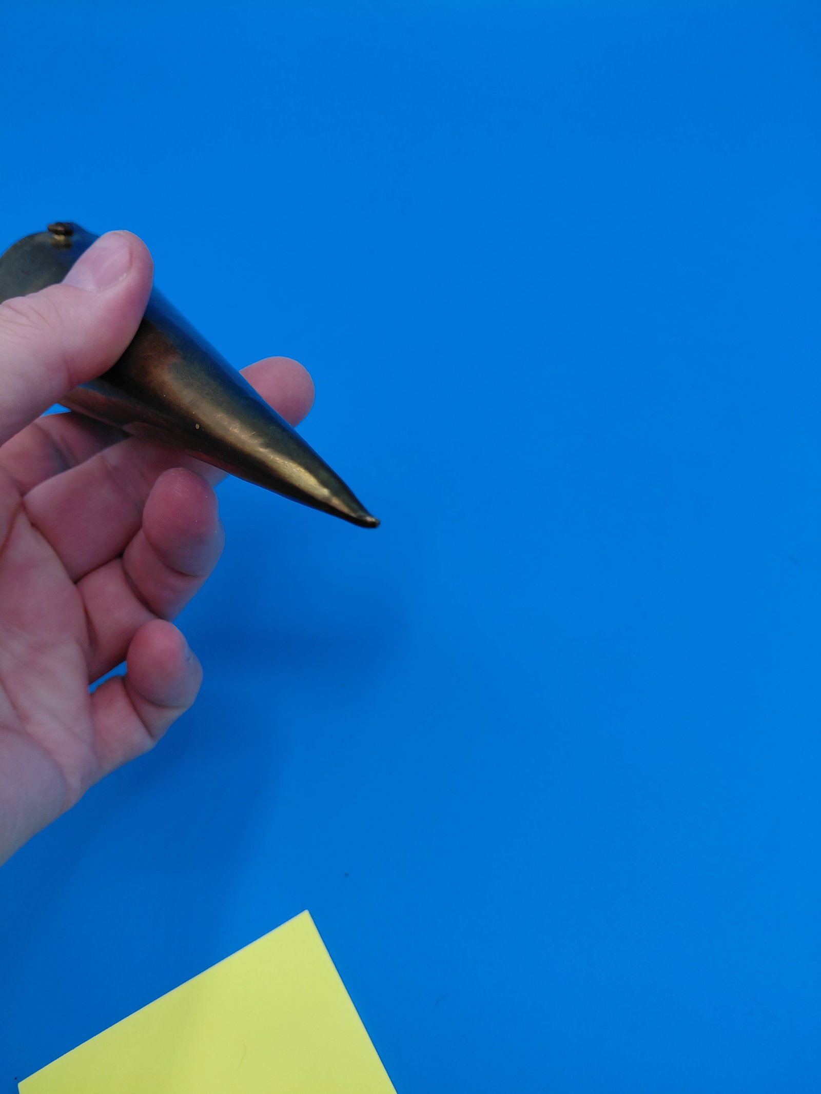 Mid Century Small Brass Wall Pocket Vase - 5