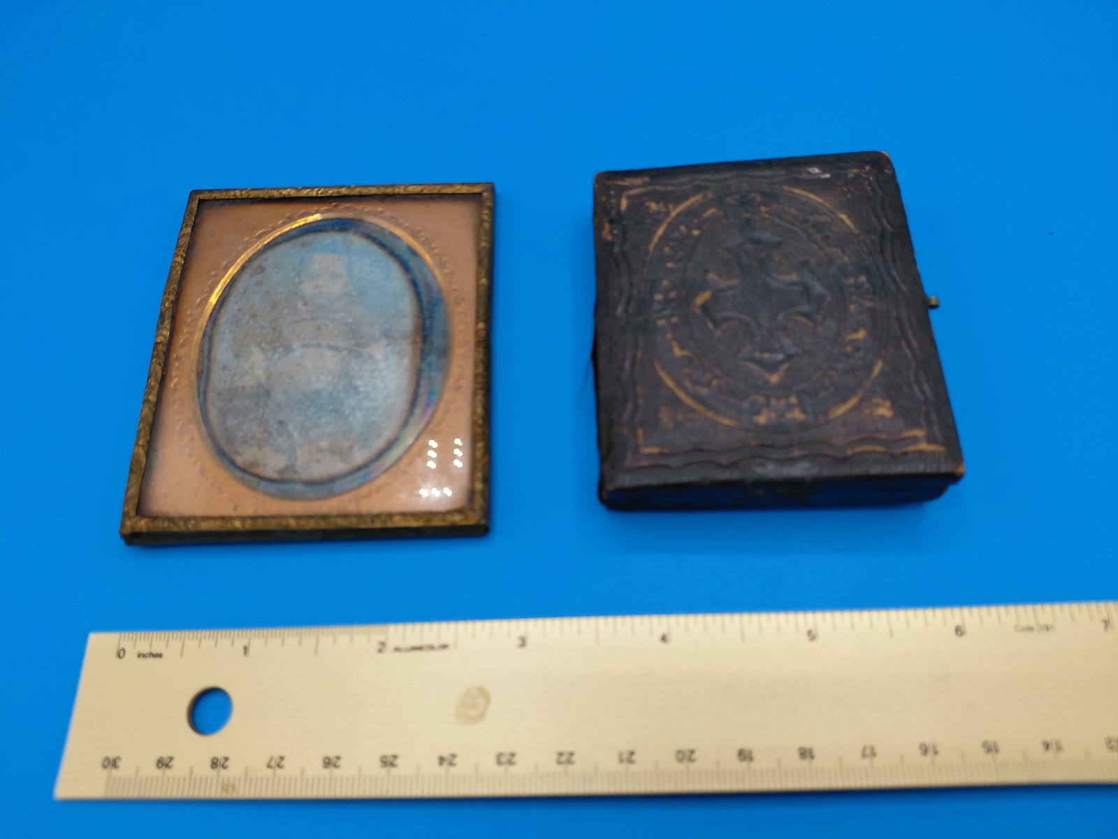 Vintage Mid 1800s Pocket Photos on Glass / as seen - 2