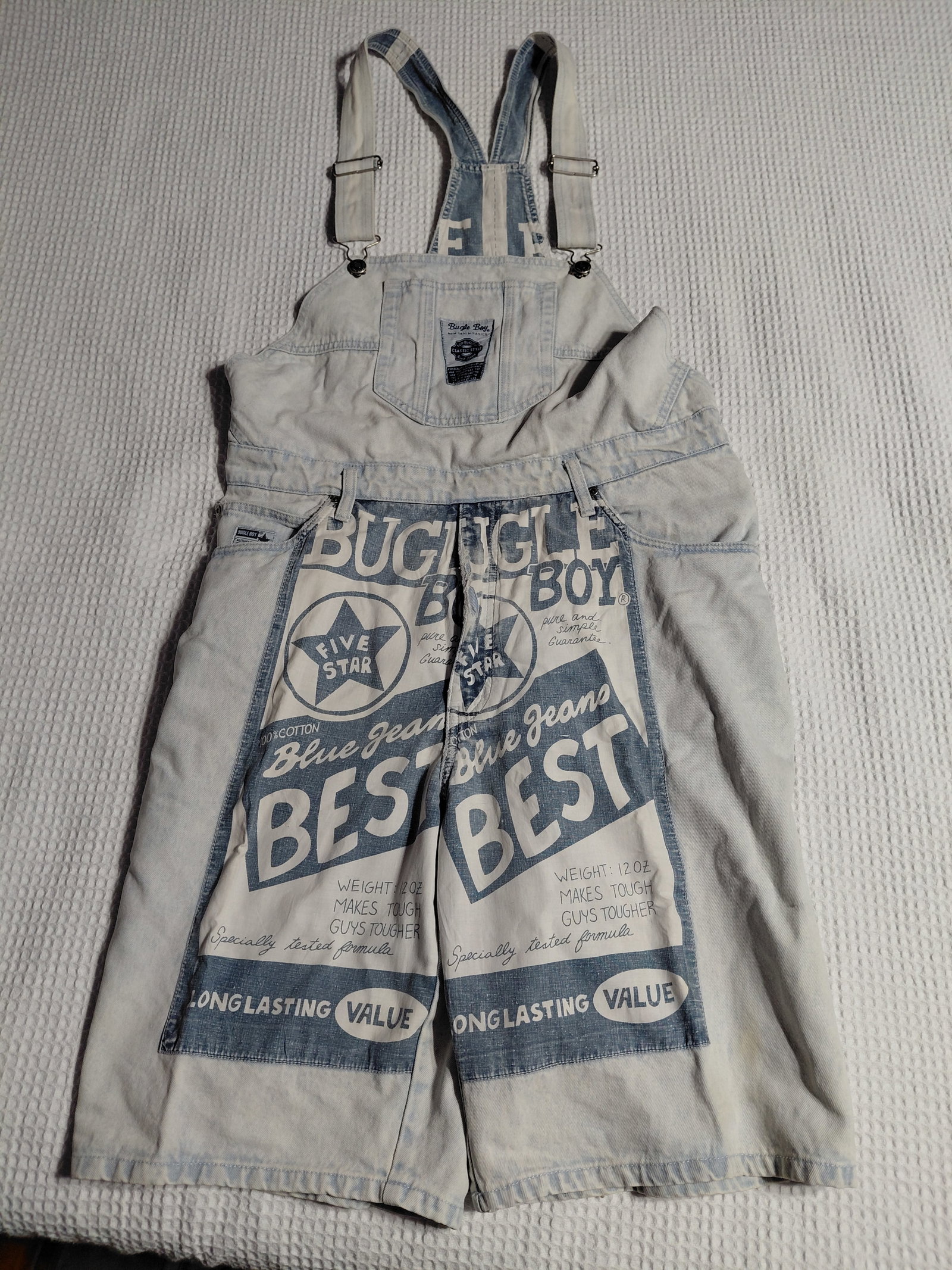 Vintage 1980s Bugleboy Bib Overall Shorts / Waist 36 inches: Vintage 1980s Bugleboy Bib Overall Shorts / Waist 36 inches