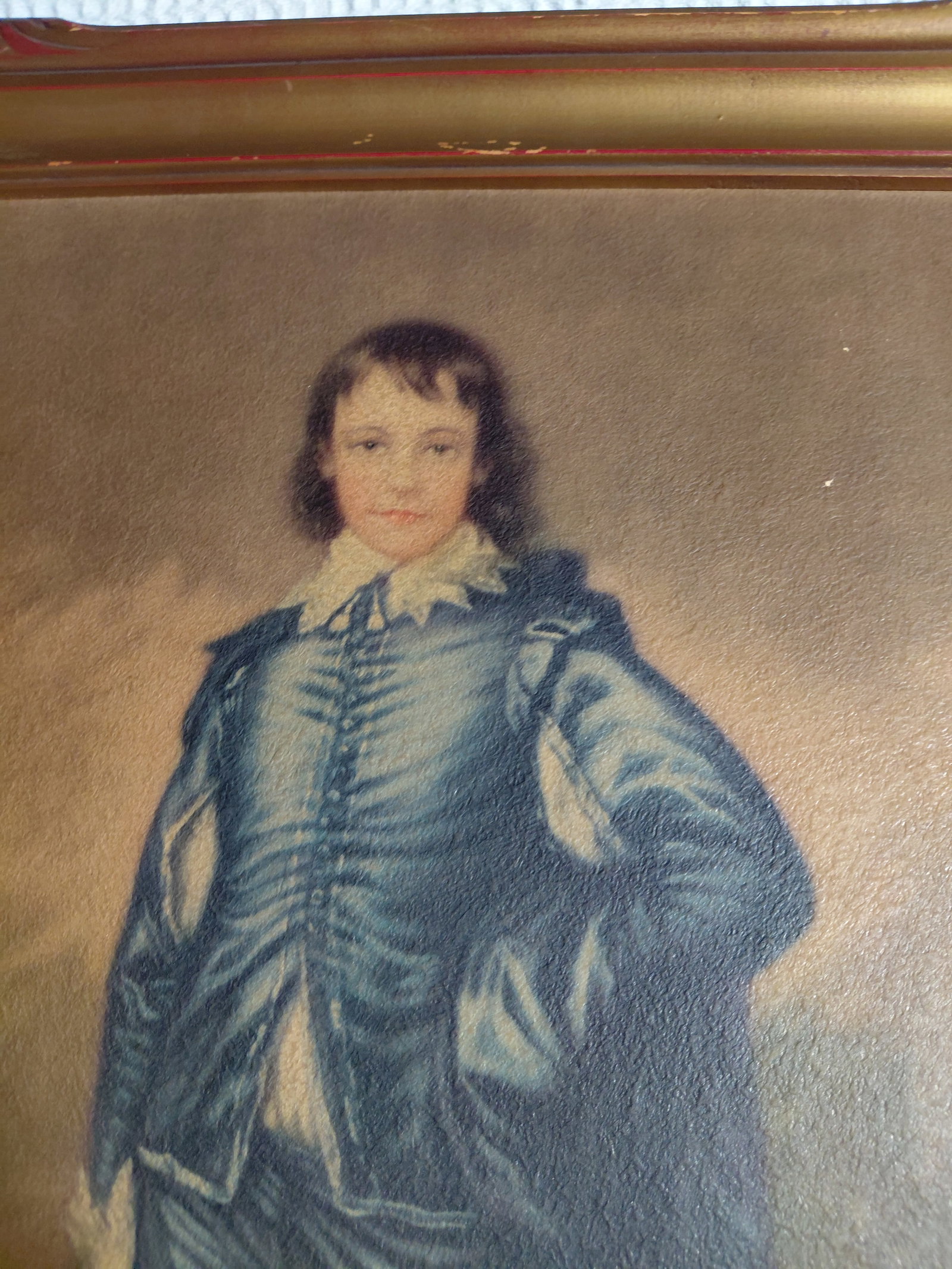 Vintage Pair of Framed Blue Boy & Pinkie Prints - 5