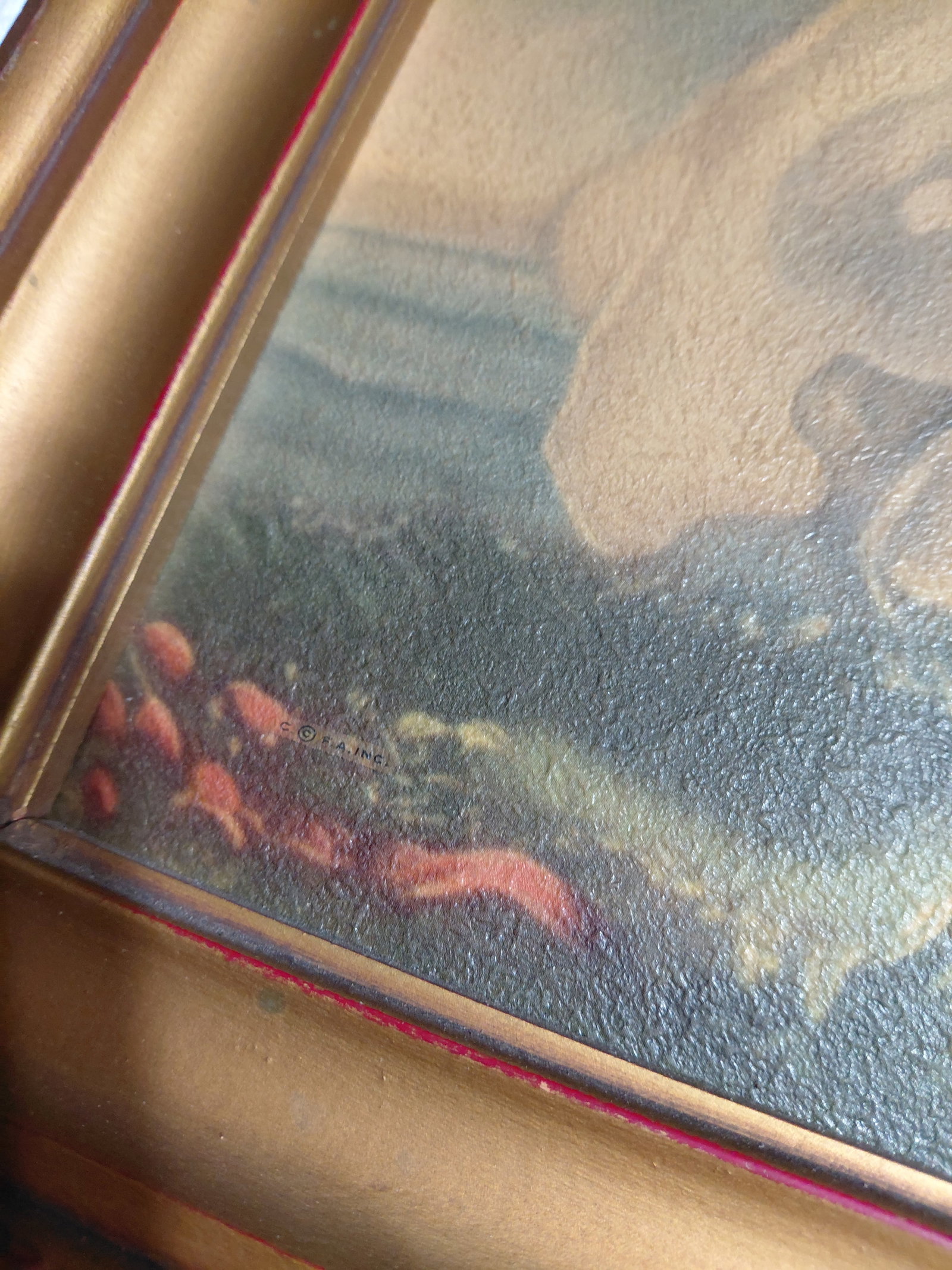 Vintage Pair of Framed Blue Boy & Pinkie Prints - 9