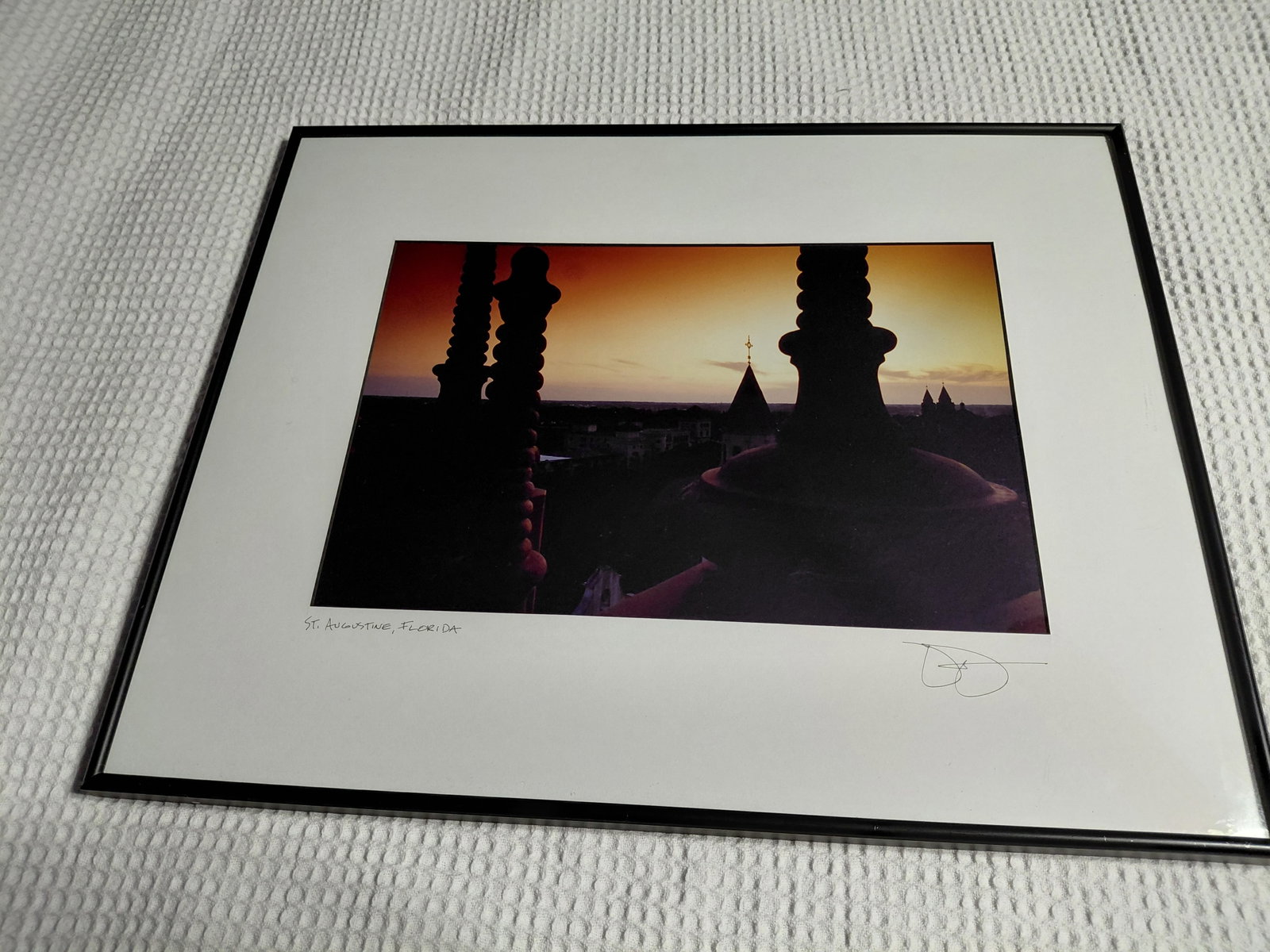 Artist Sign Framed & Matted Phography of Saint Augustine Florida (1 of 6)