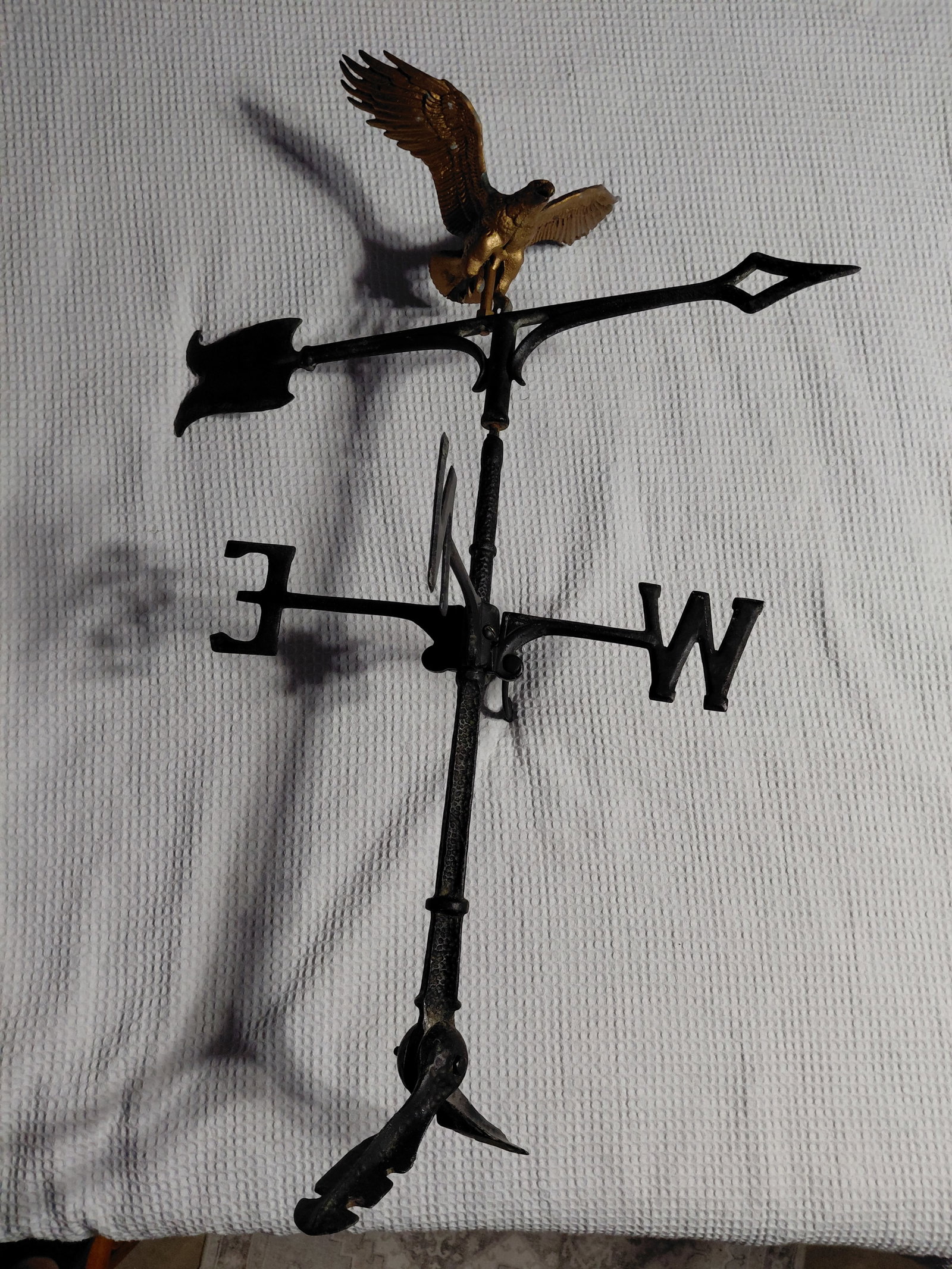 Very Nice Vintage Cast Aluminium Weather Vane / Does not spin is in one position: Very Nice Vintage Cast Aluminium Weather Vane / Does not spin is in one position