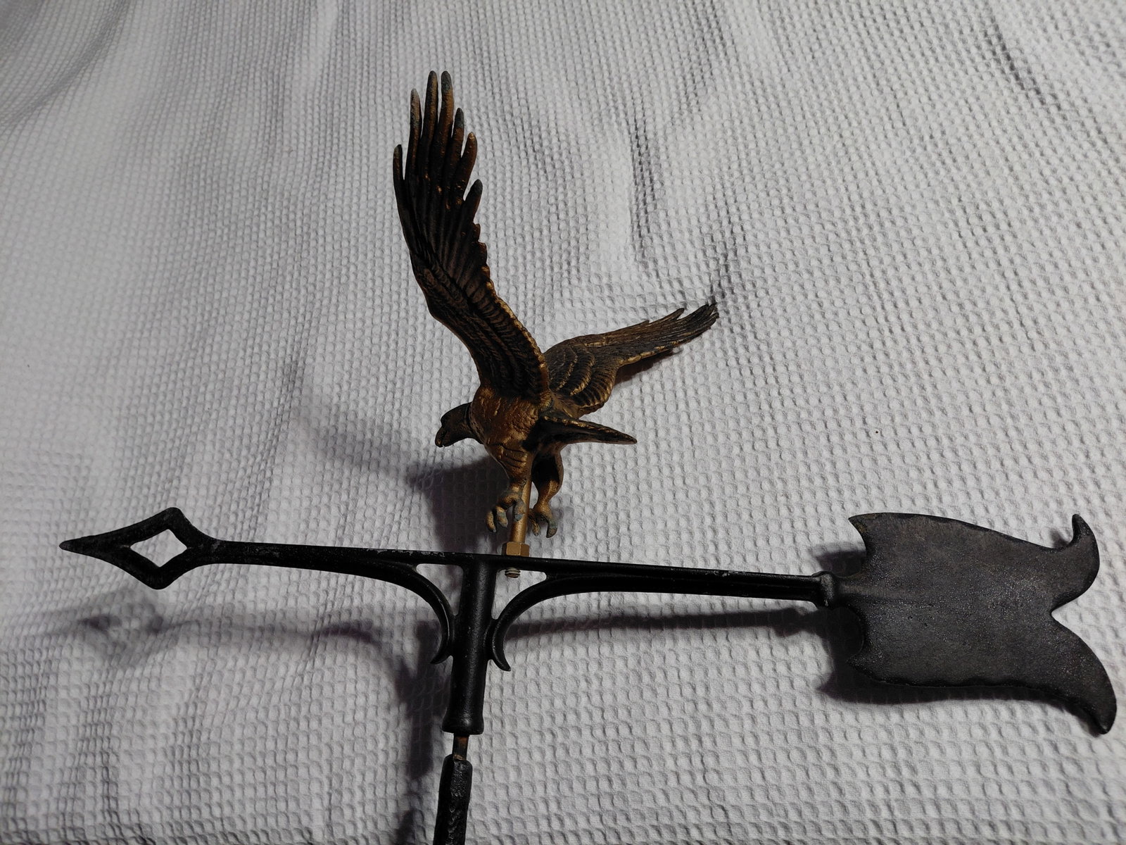 Very Nice Vintage Cast Aluminium Weather Vane / Does not spin is in one position - 6