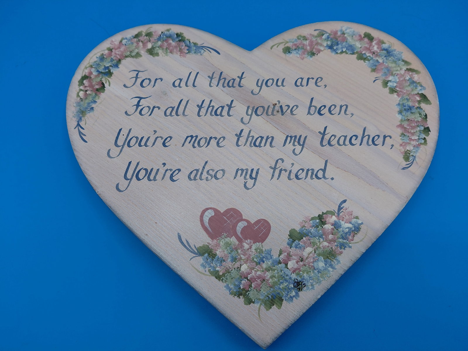 Vintage Heart Shaped Plaque: Vintage Heart Shaped Plaque