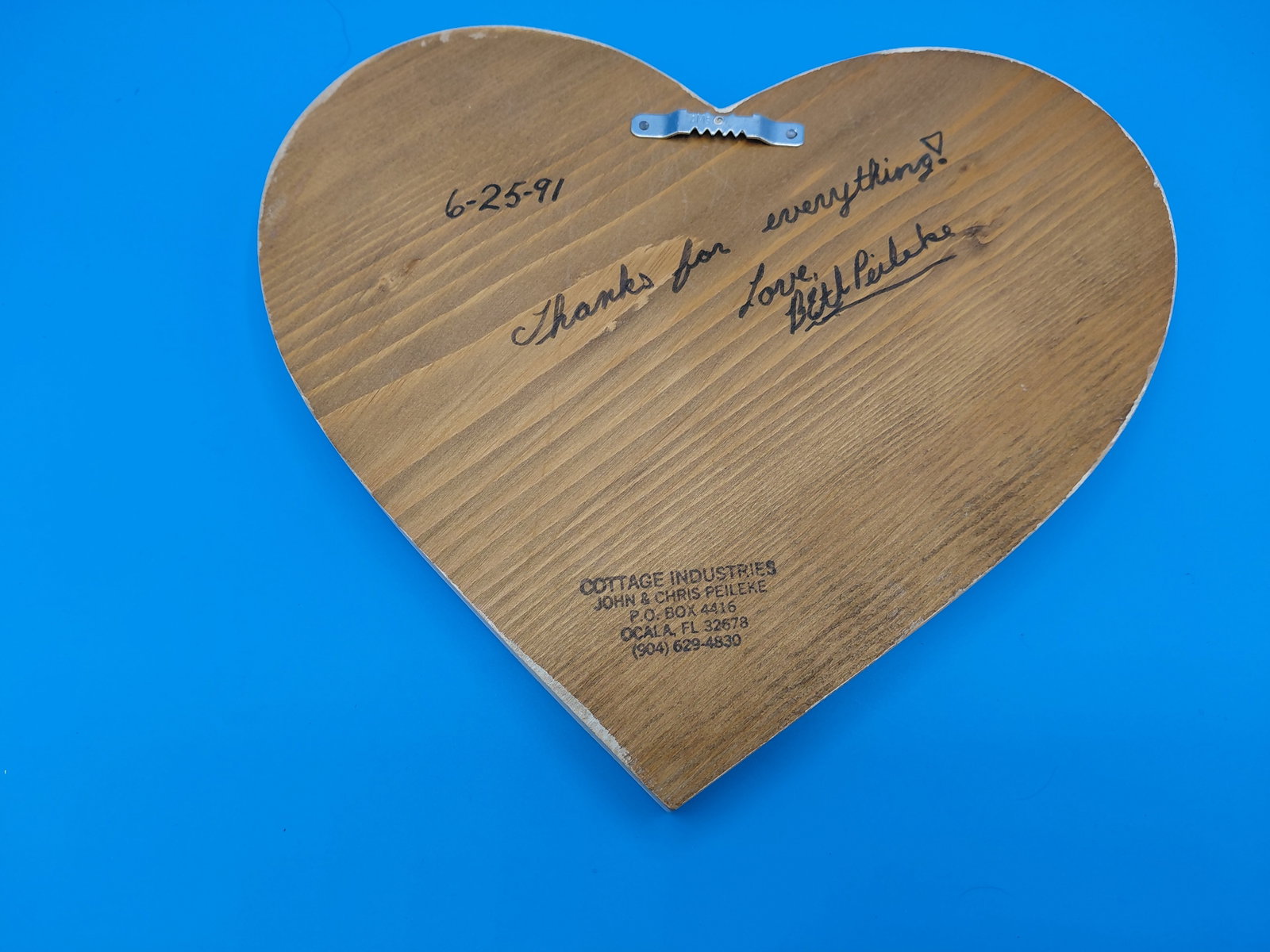 Vintage Heart Shaped Plaque - 3