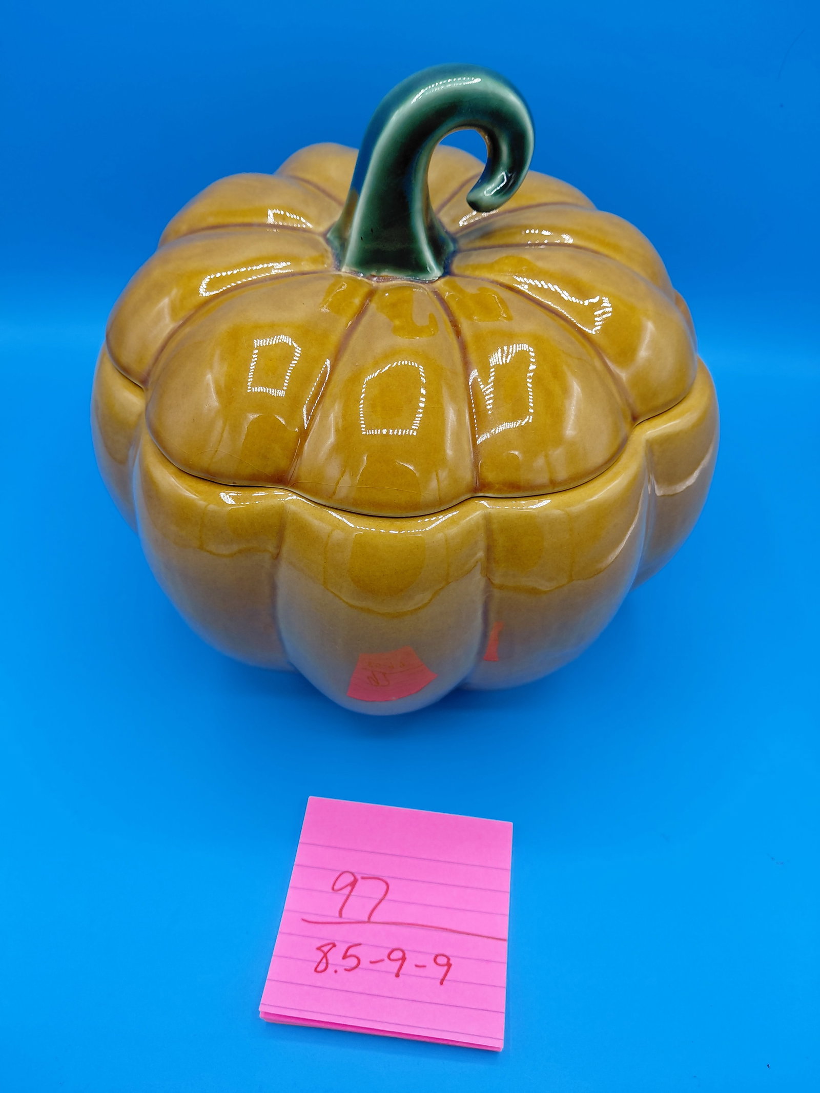Williams-Sonoma Pumpkin Cookie Jar / Canister 8.5 inches - 3