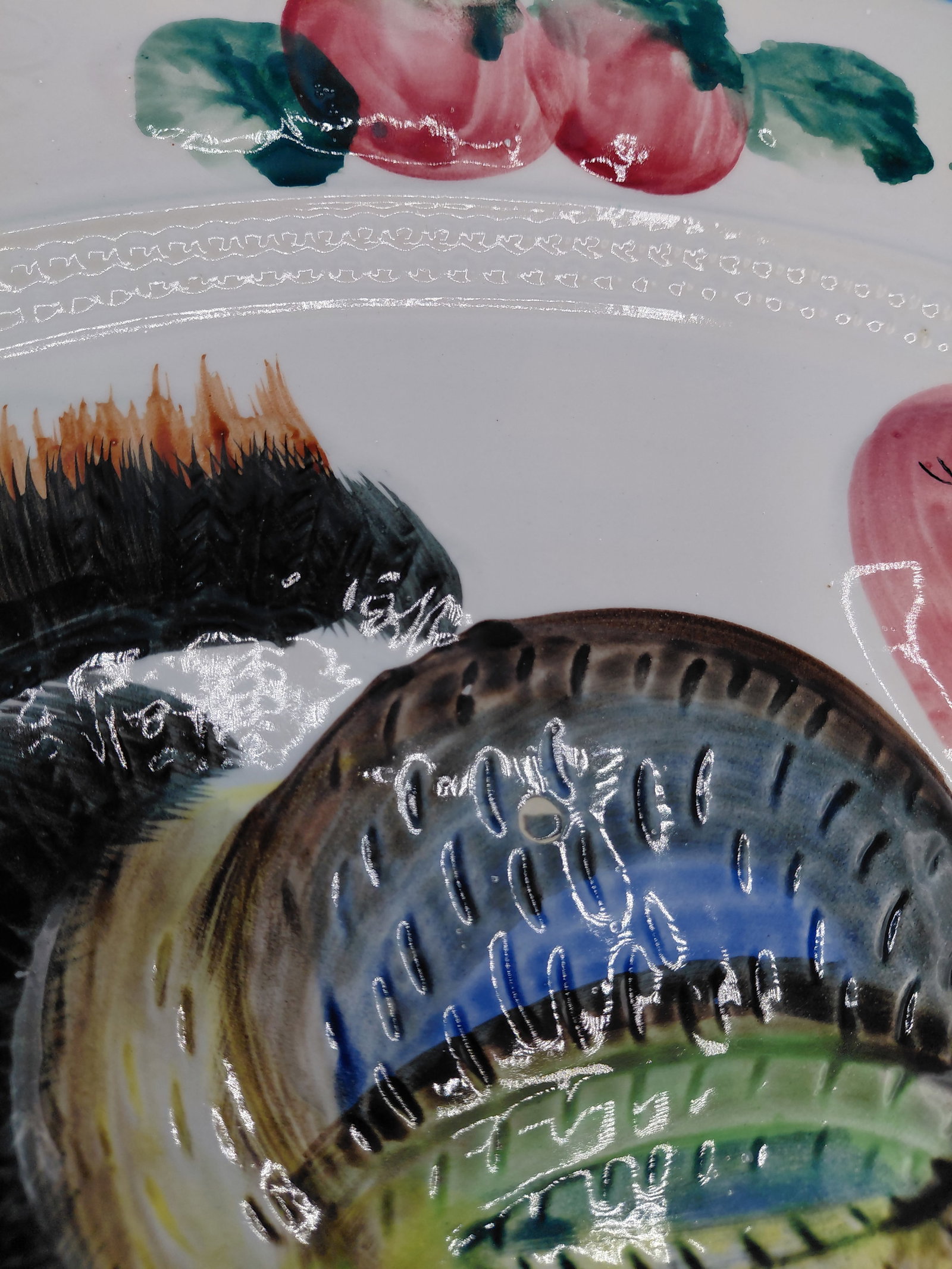 Vintage Turkey Platter / Firing Flaw on wing as seen in photos - 6