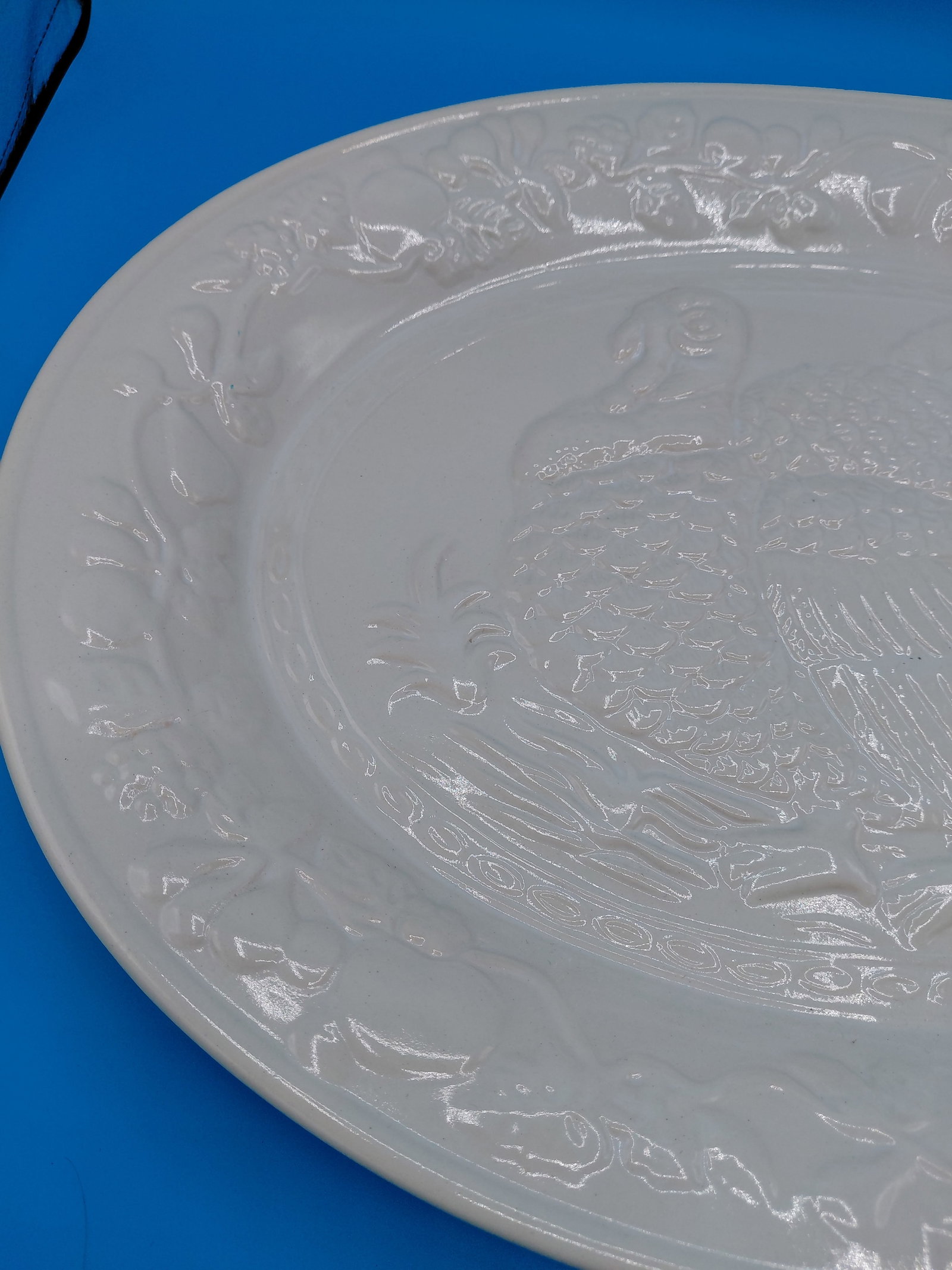 Large Heavy Vintage White Turkey Platter by Gibson - 3