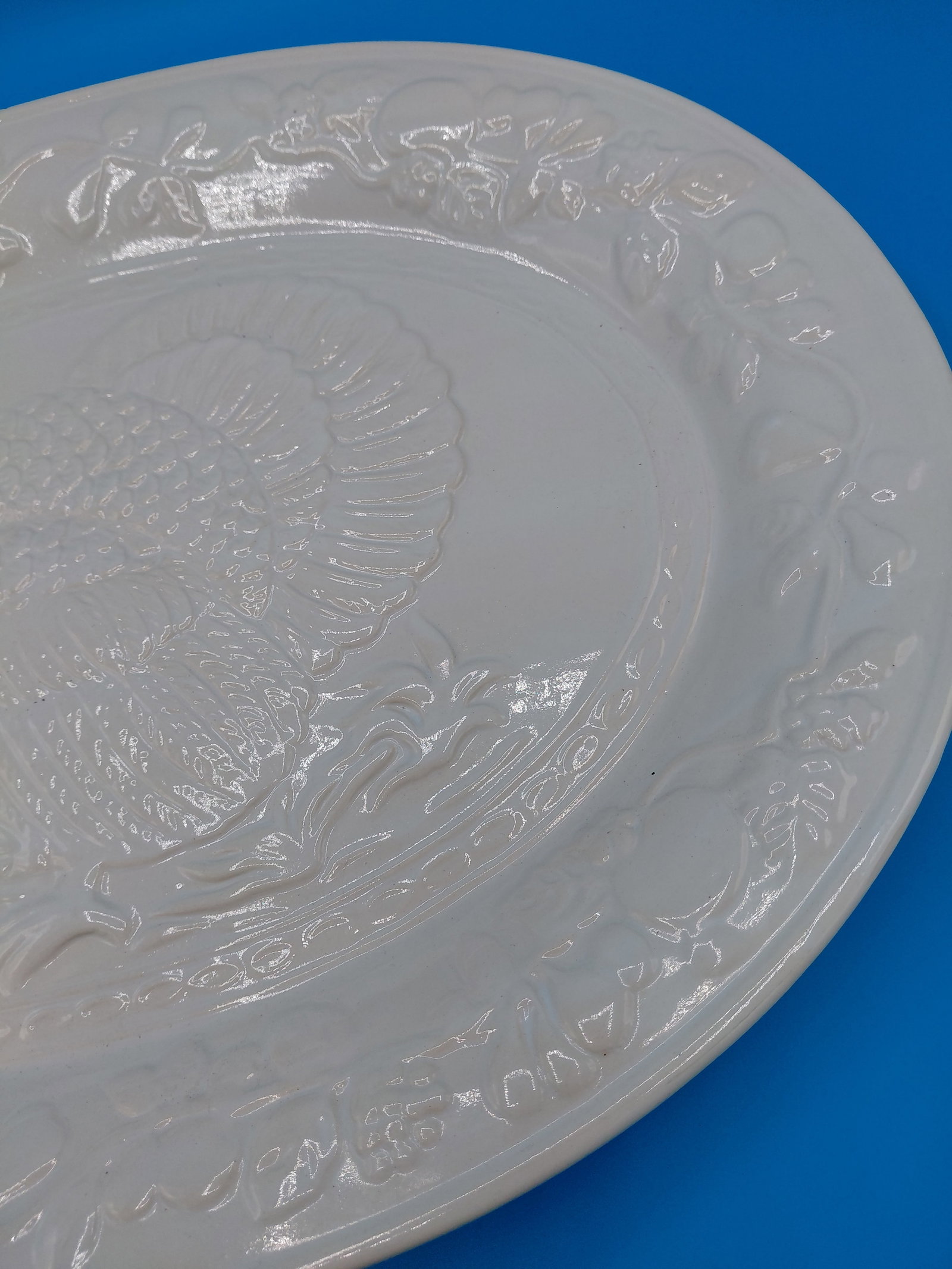 Large Heavy Vintage White Turkey Platter by Gibson - 5