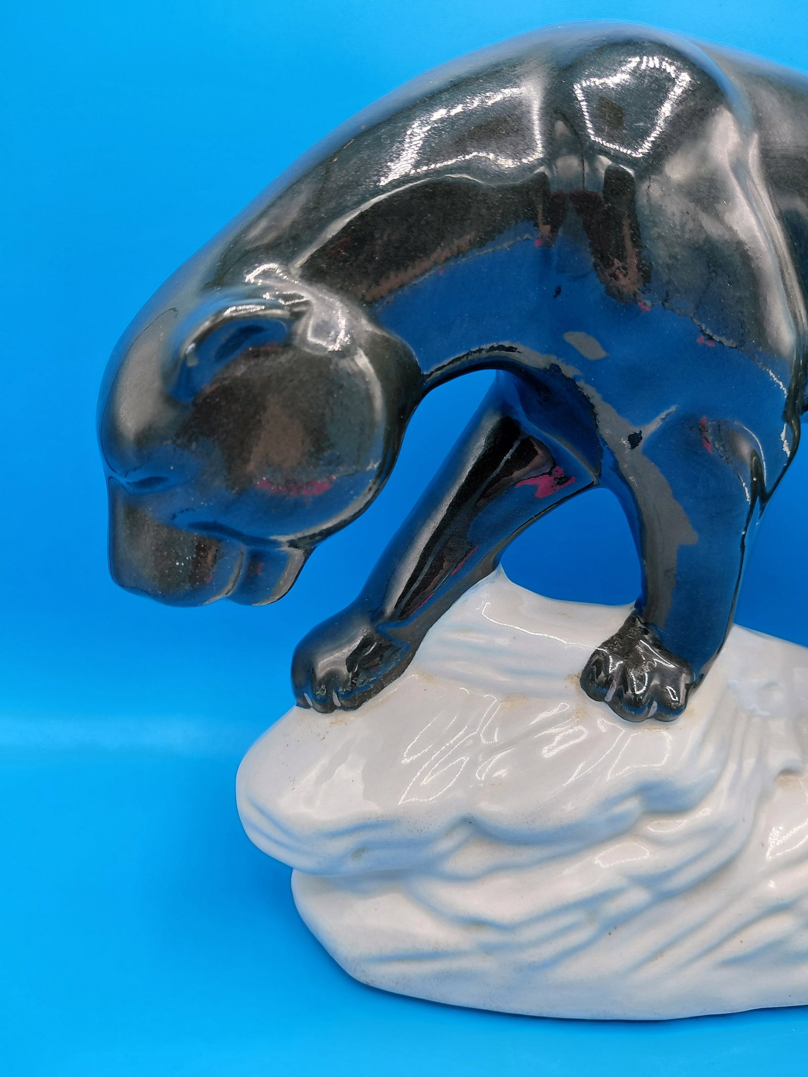 Vintage Mid Century Jaguar TV Statue - 3