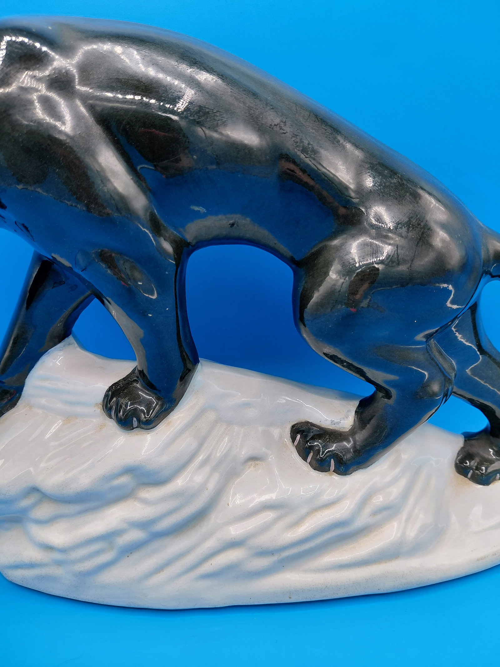 Vintage Mid Century Jaguar TV Statue - 4
