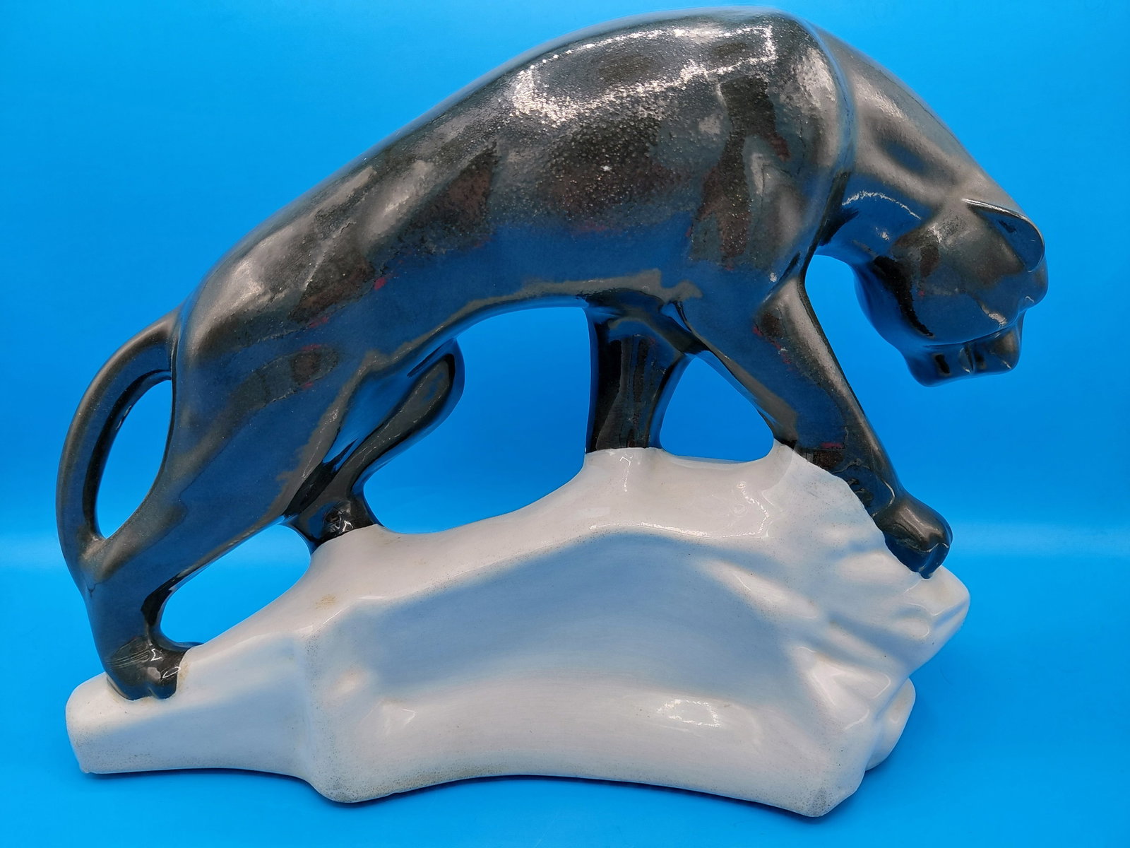 Vintage Mid Century Jaguar TV Statue - 6