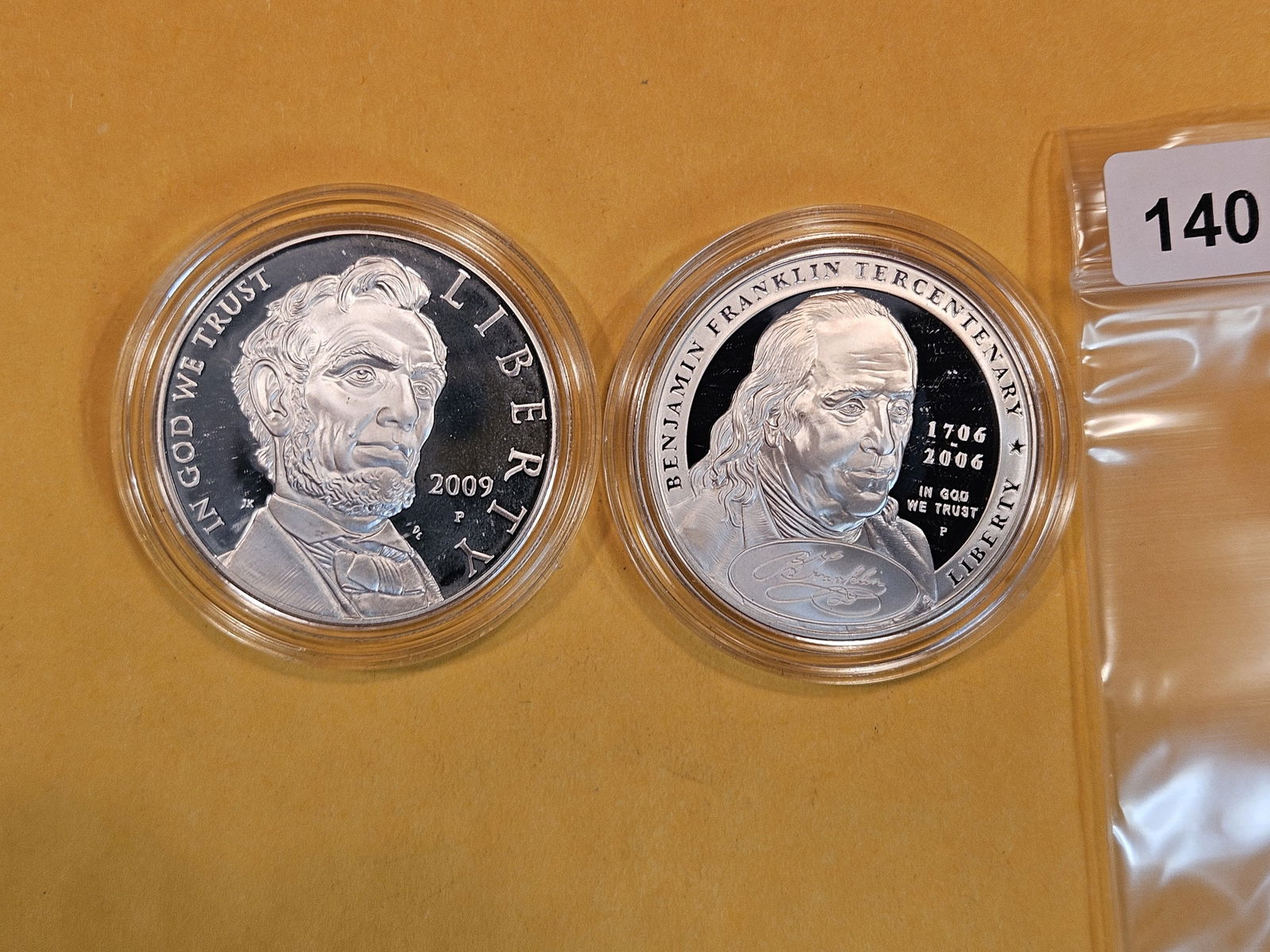 Two Proof Deep Cameo Commemorative Silver Dollars (1 of 2)