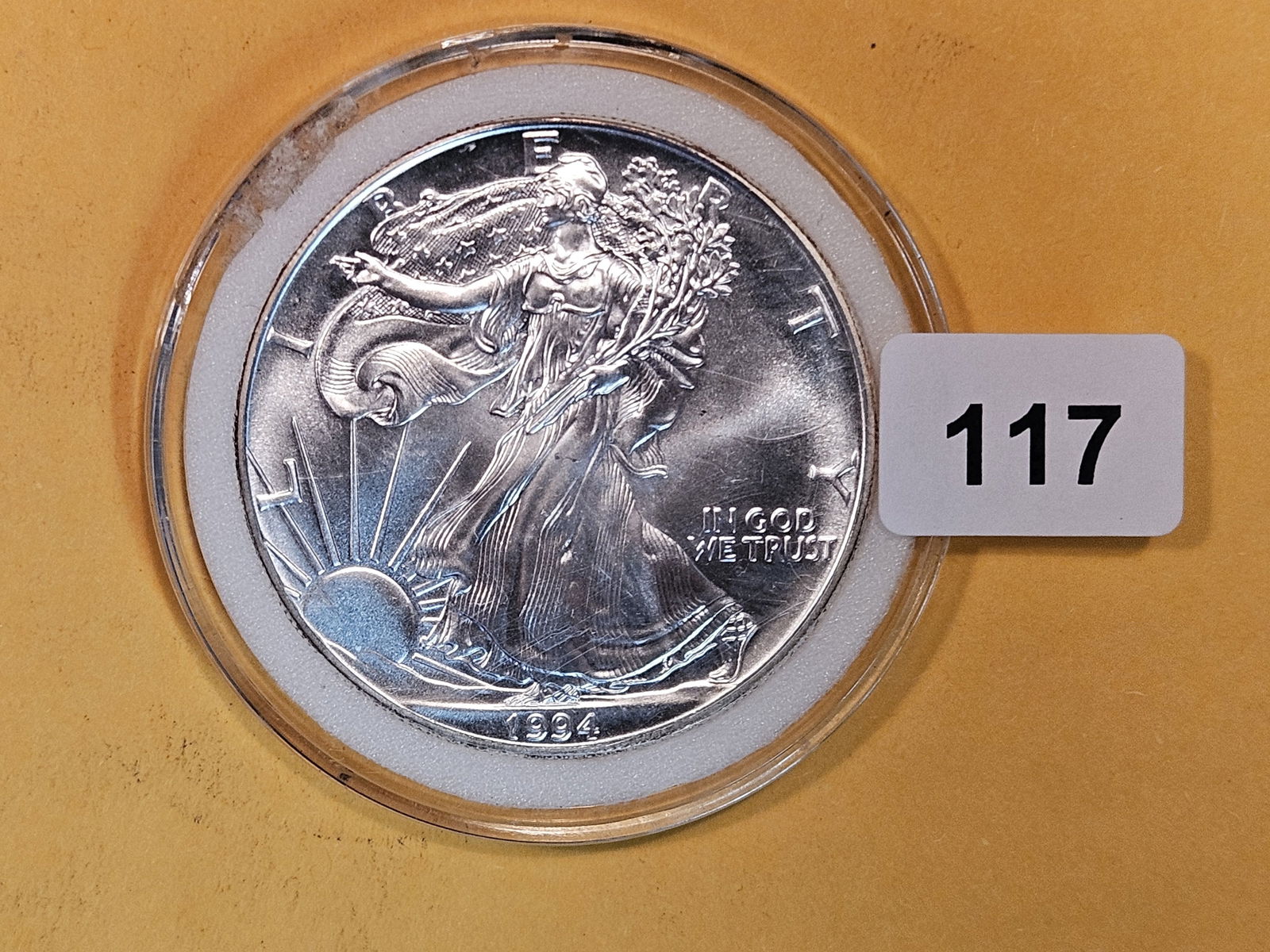 Semi-Key 1994 GEM Brilliant Uncirculated American Silver Eagle (1 of 2)