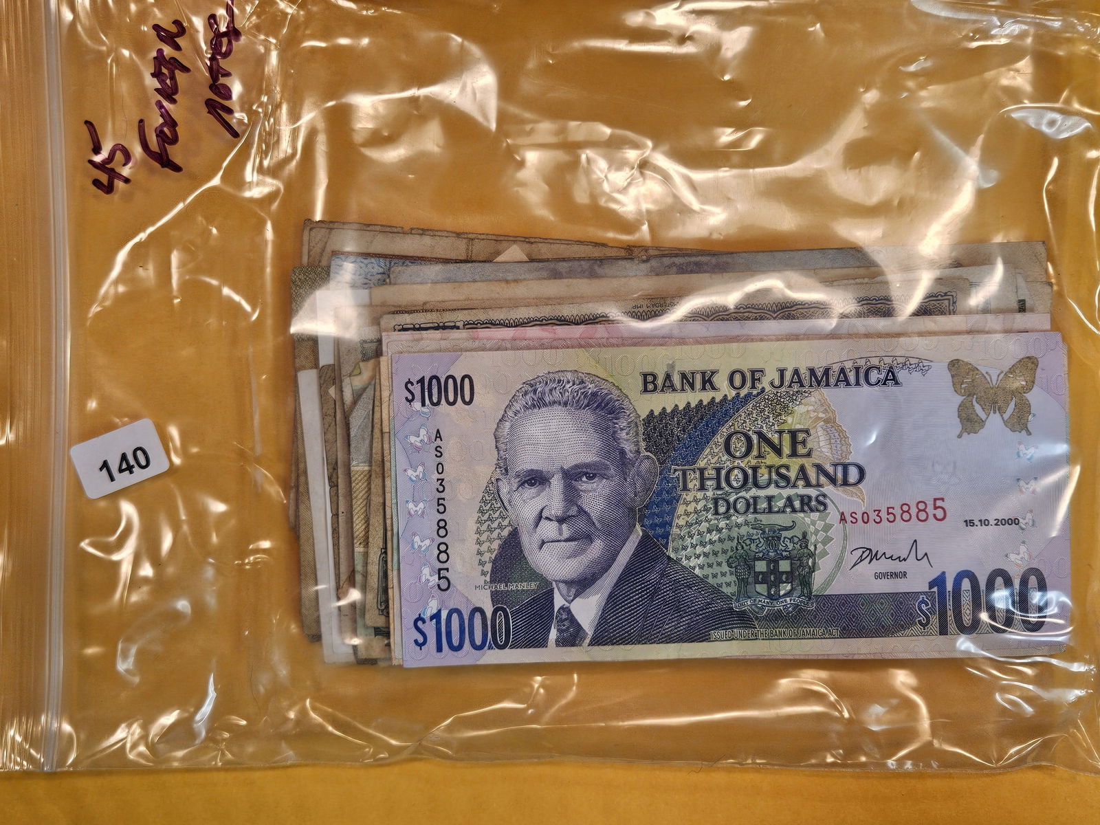 Forty-Five pieces of World Currency (1 of 2)