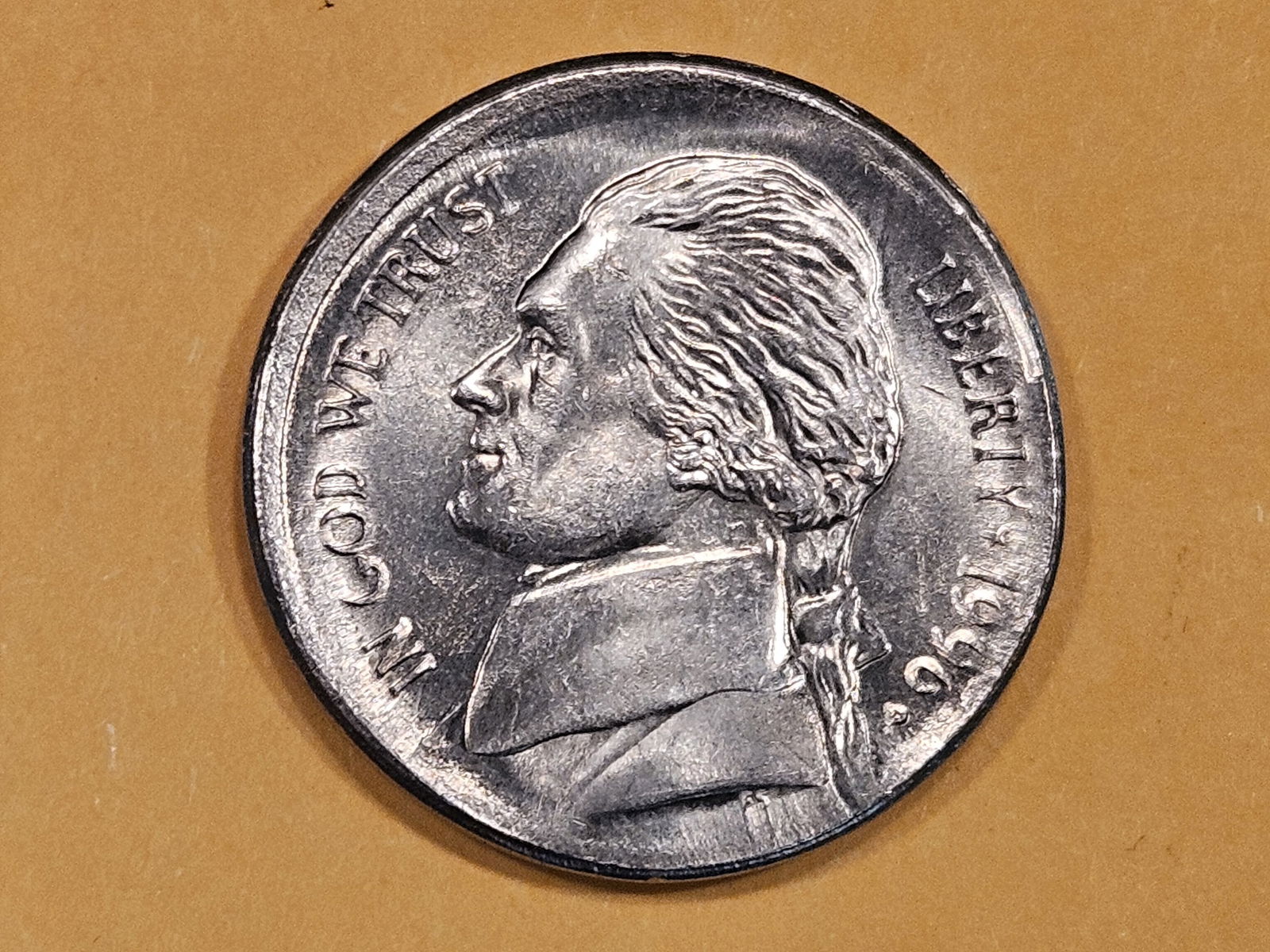 ERROR! Very Choice Brilliant Uncirculated 1996 Jefferson Nickel (1 of 3)