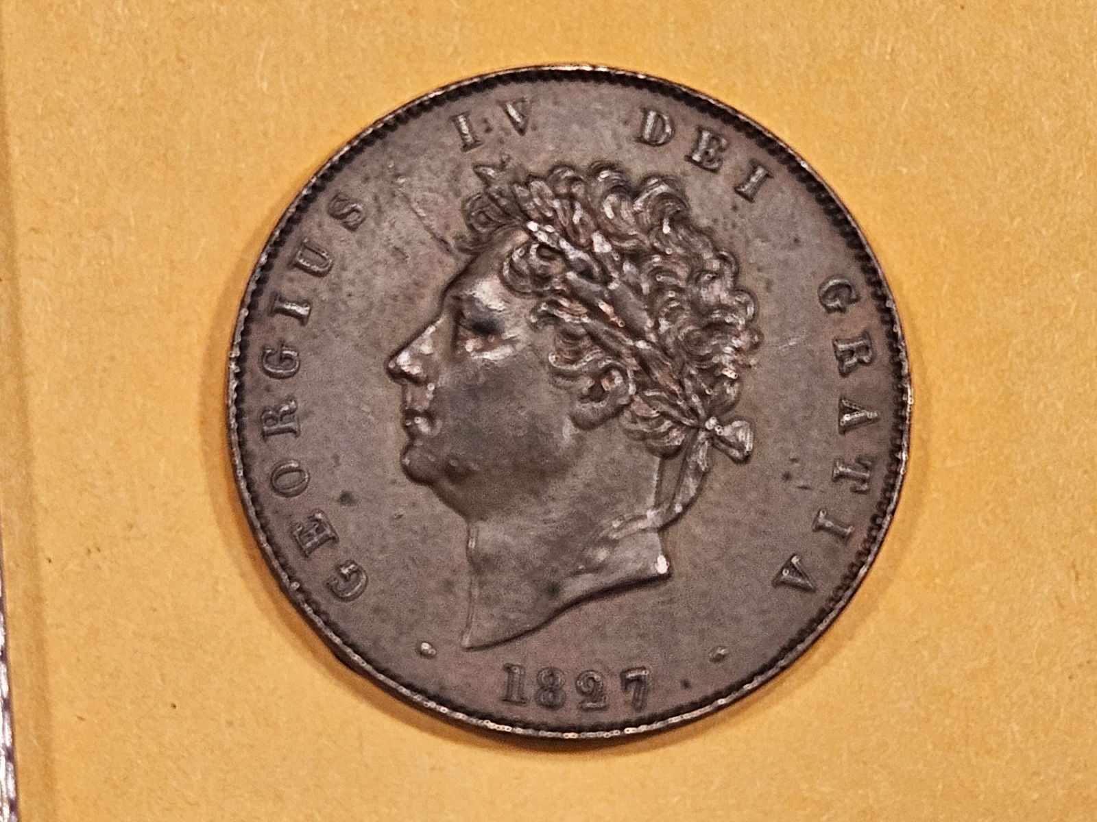 Nice About Uncirculated 1827 Great Britain half Penny in About Uncirculated (1 of 5)