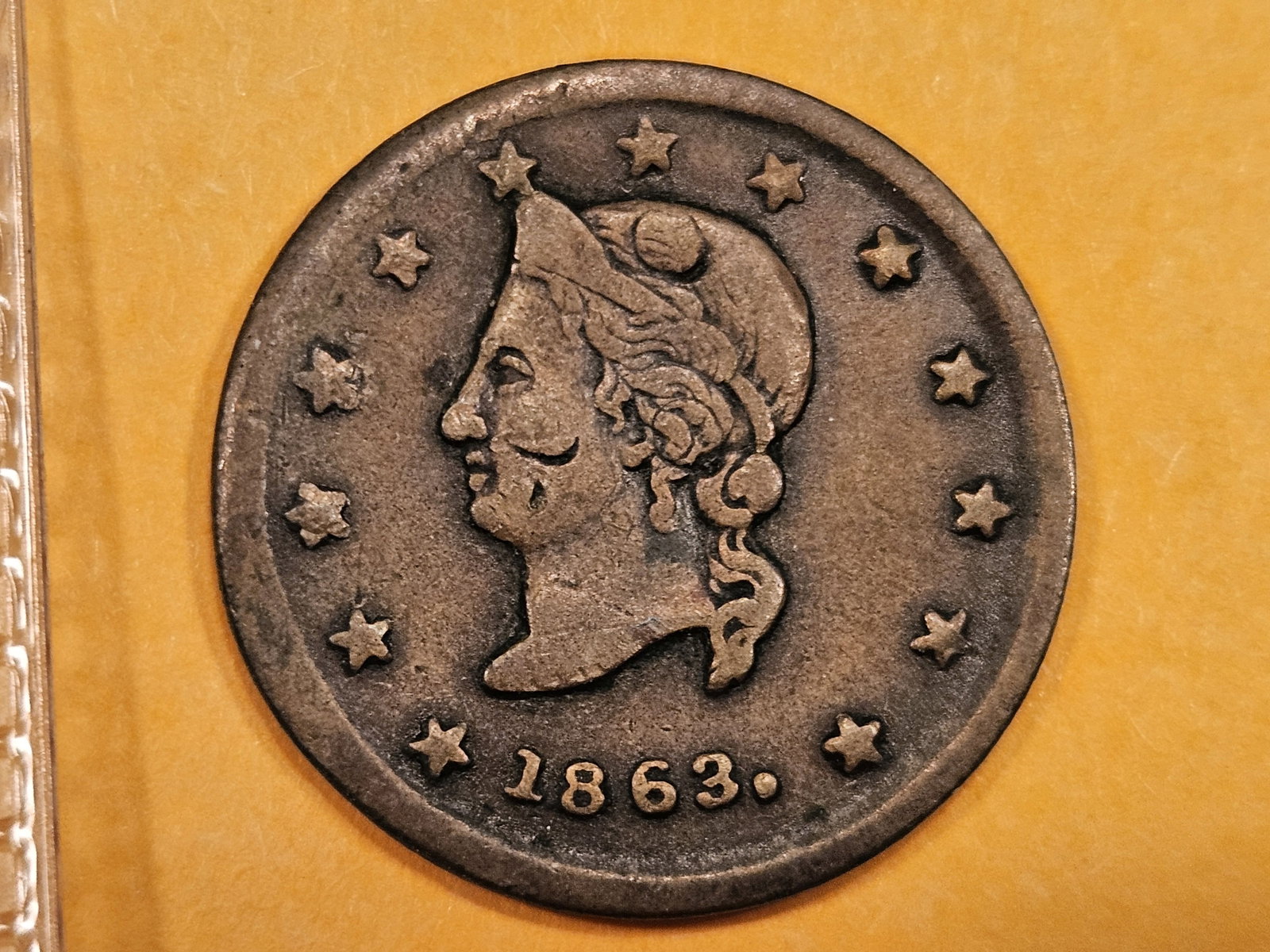 1863 Civil War Token Merchant's Store Card: Davis & Bates