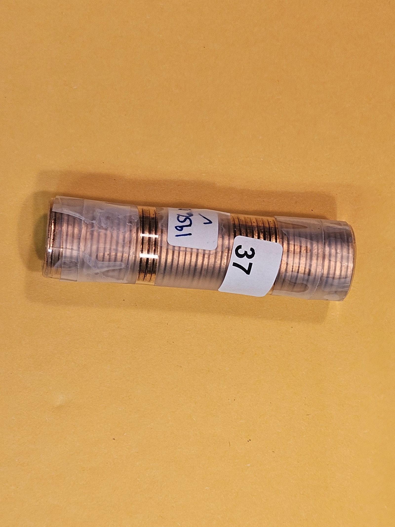 Brilliant Uncirculated Red 1956-D Wheat cent roll (1 of 3)