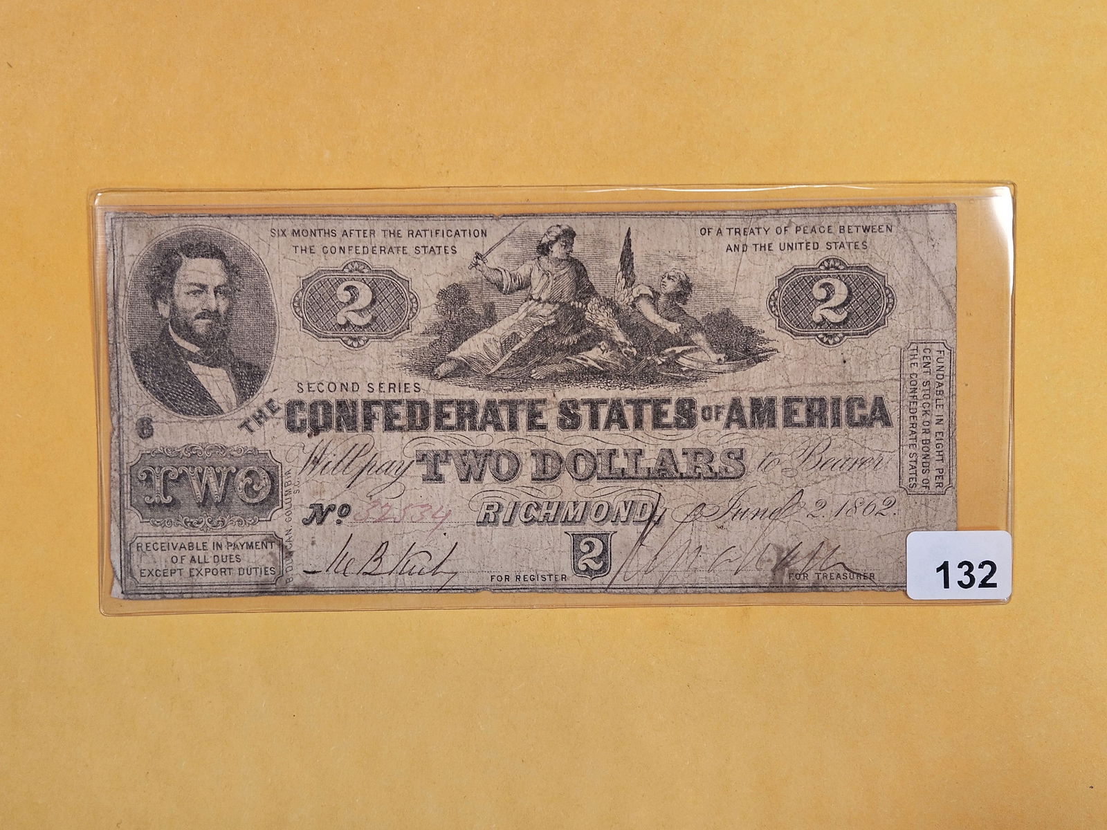 1862 CSA Two Dollar Note (1 of 2)