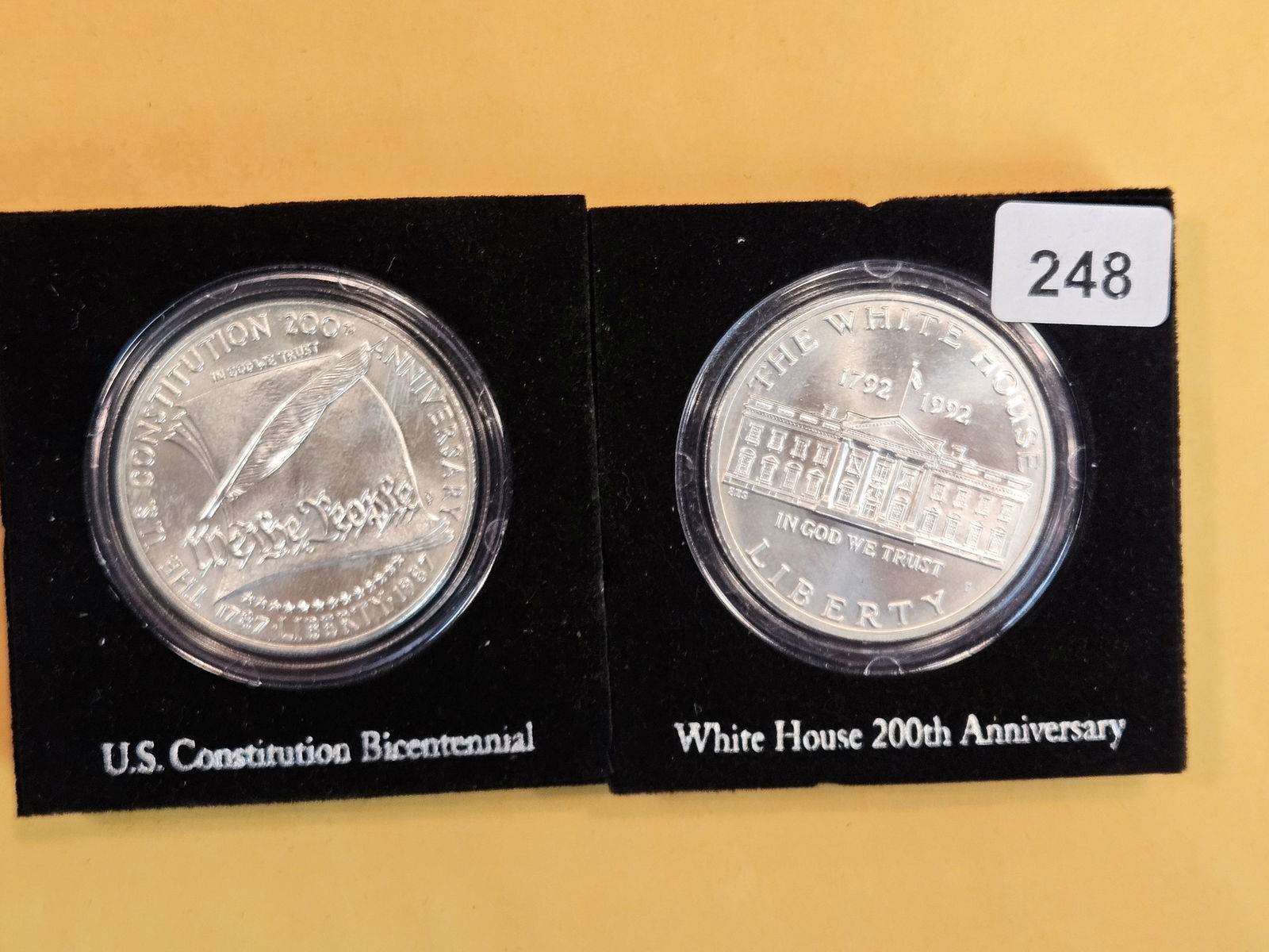 Two GEM Brilliant Uncirculated commemorative Silver Dollars (1 of 1)