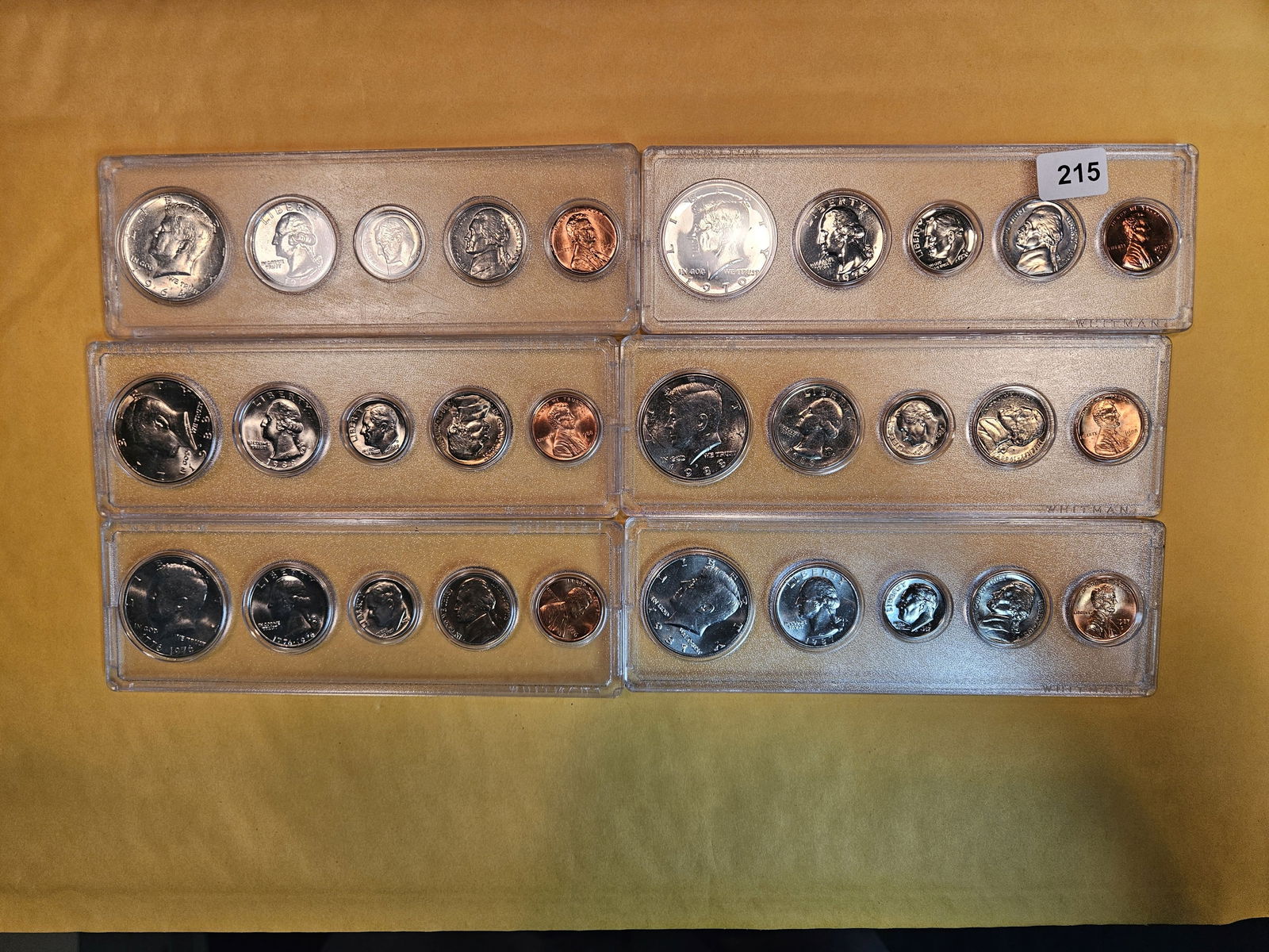 Six Brilliant Uncirculated Coin Year Sets (1 of 5)