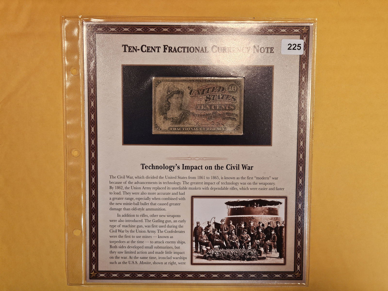 Ten Cent Fractional Currency Note (1 of 4)