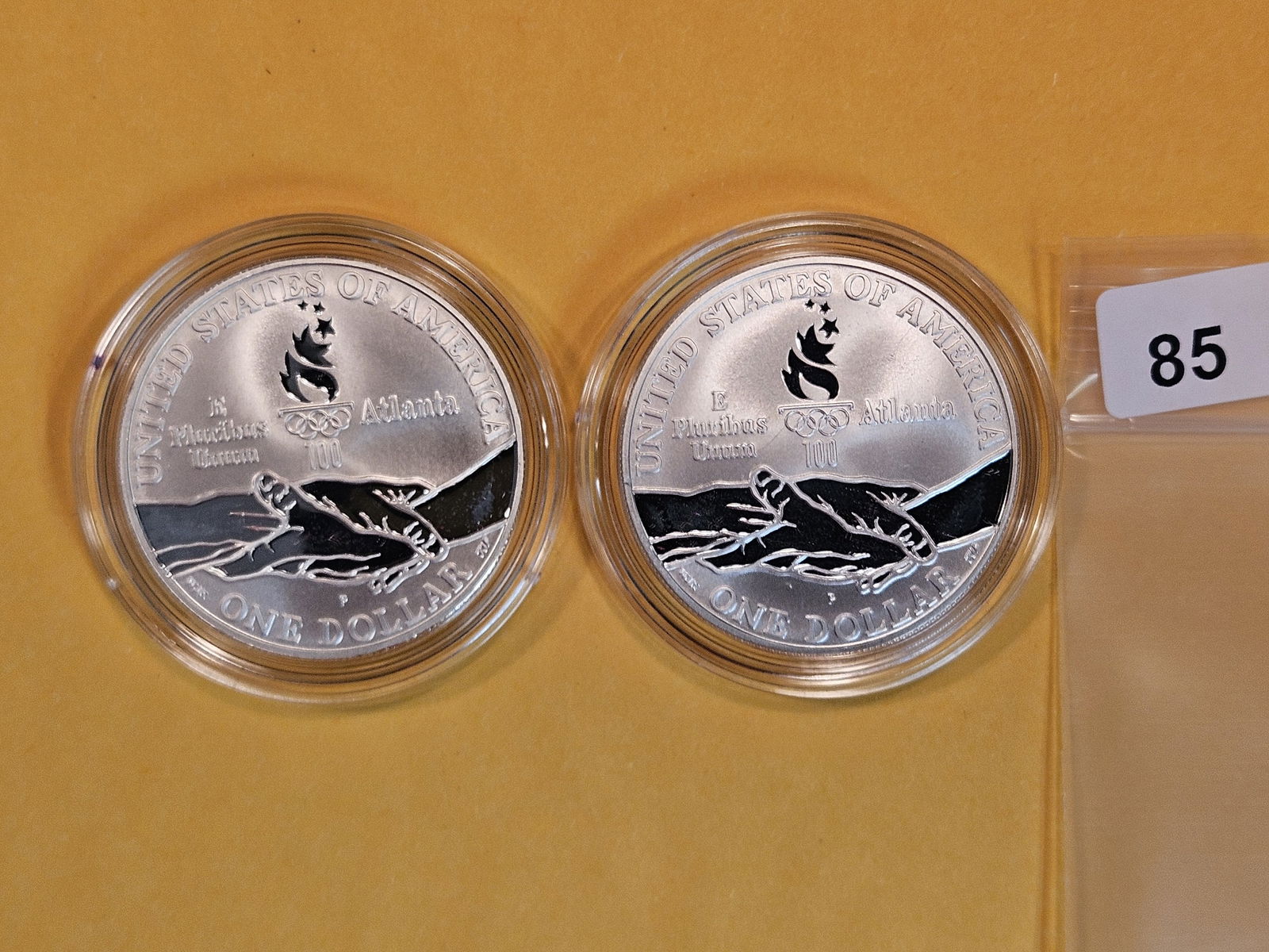 Two Proof Deep Cameo Commemorative Silver Dollars (1 of 2)