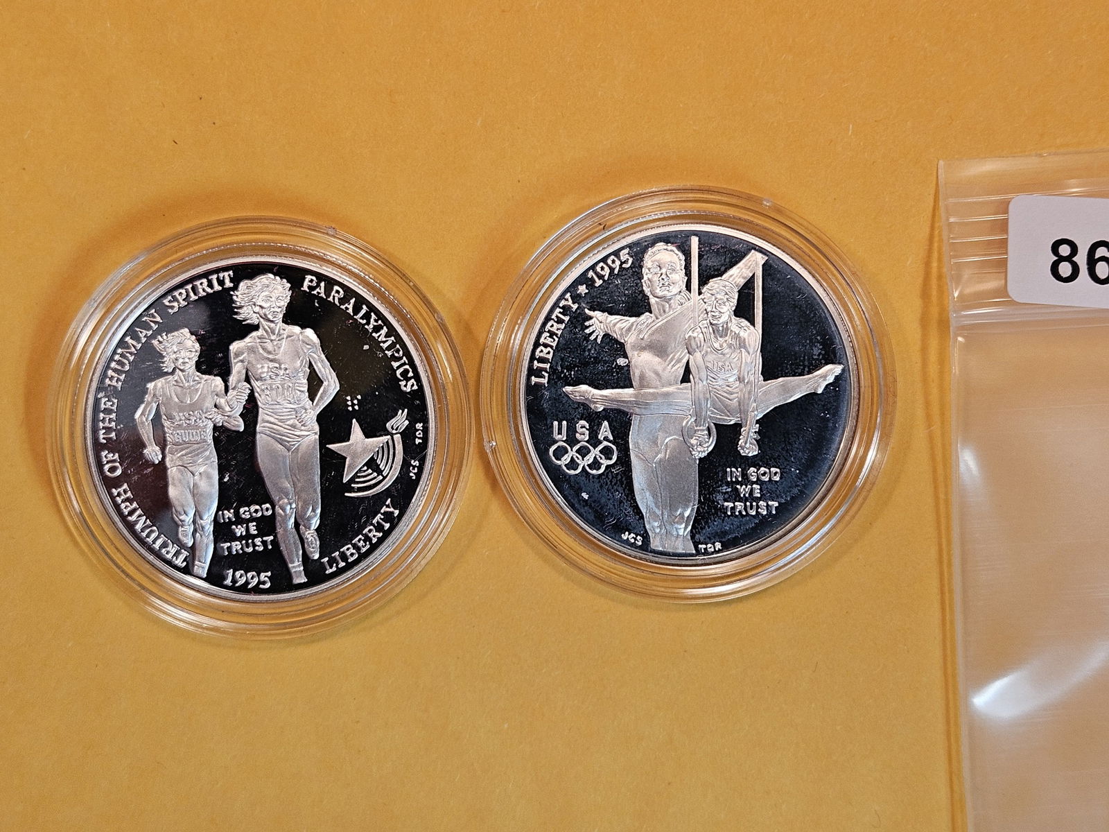 Two Proof Deep Cameo Commemorative Silver Dollars (1 of 2)