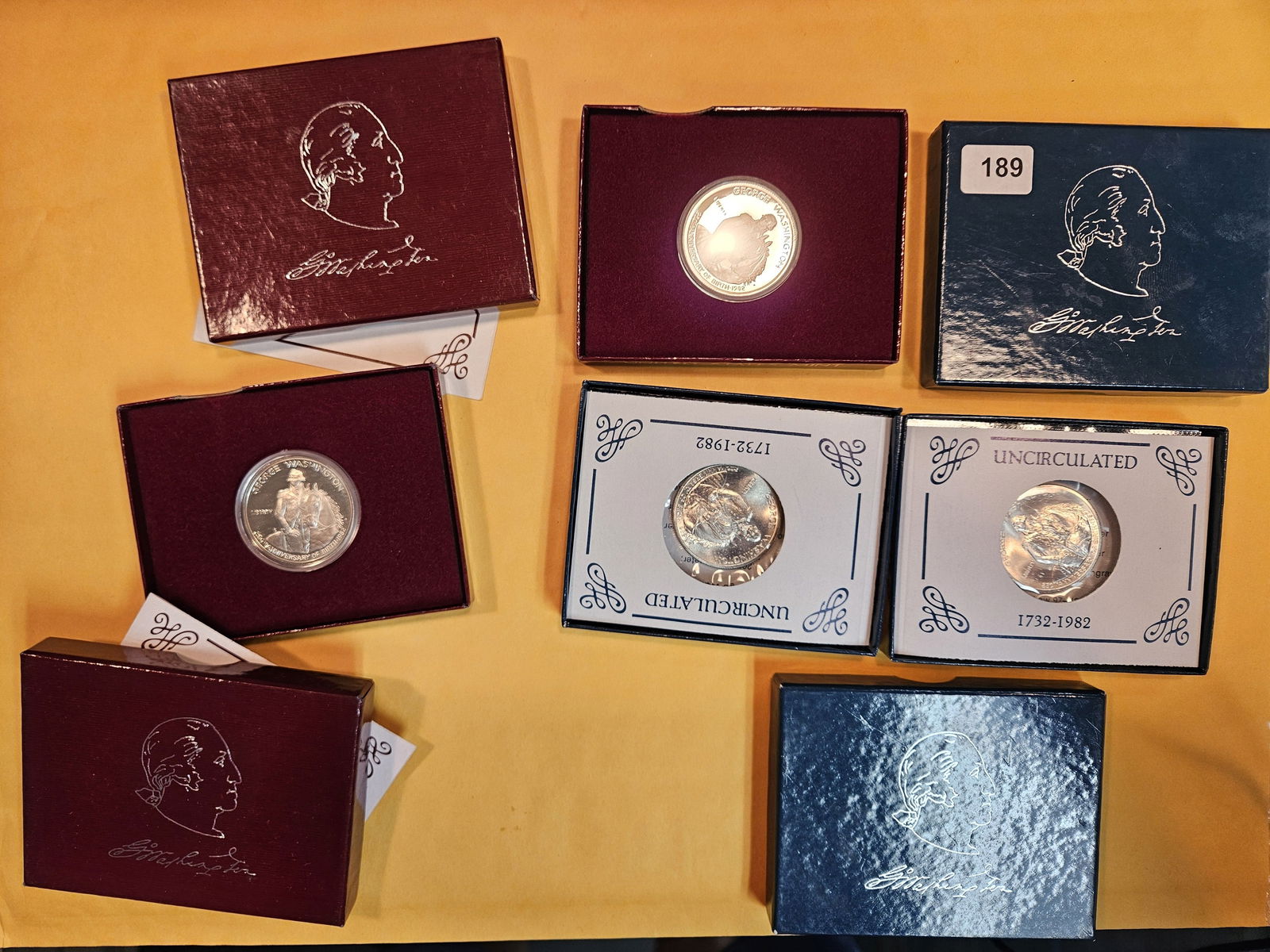 Four Silver 1982 Commemorative Half Dollars (1 of 2)